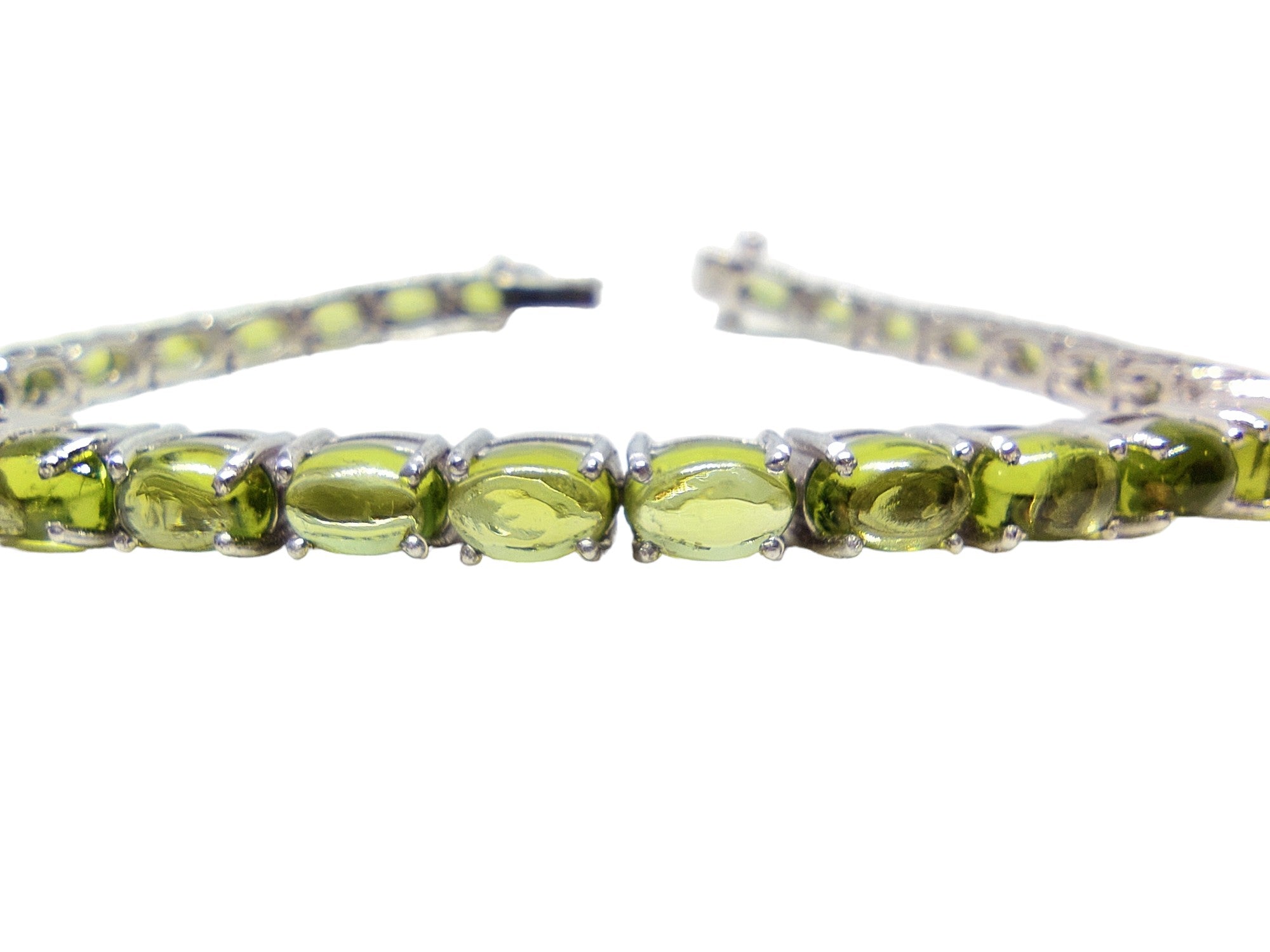 Peridot Tennis Bracelet 4x6 mm Oval Peridot Bracelet Dainty Bracelet For Her Tiny Peridot Bracelet For Her August Birthstone Bracelet