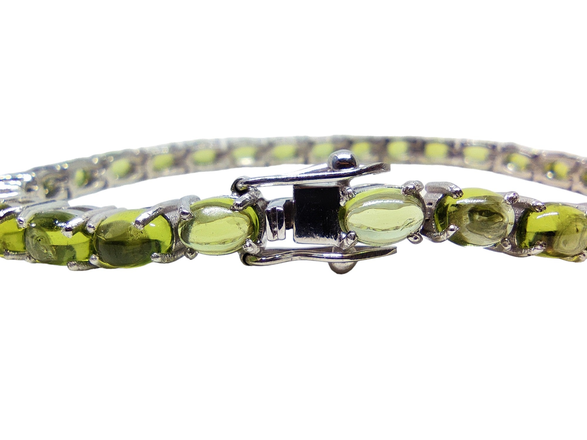 Peridot Tennis Bracelet 4x6 mm Oval Peridot Bracelet Dainty Bracelet For Her Tiny Peridot Bracelet For Her August Birthstone Bracelet