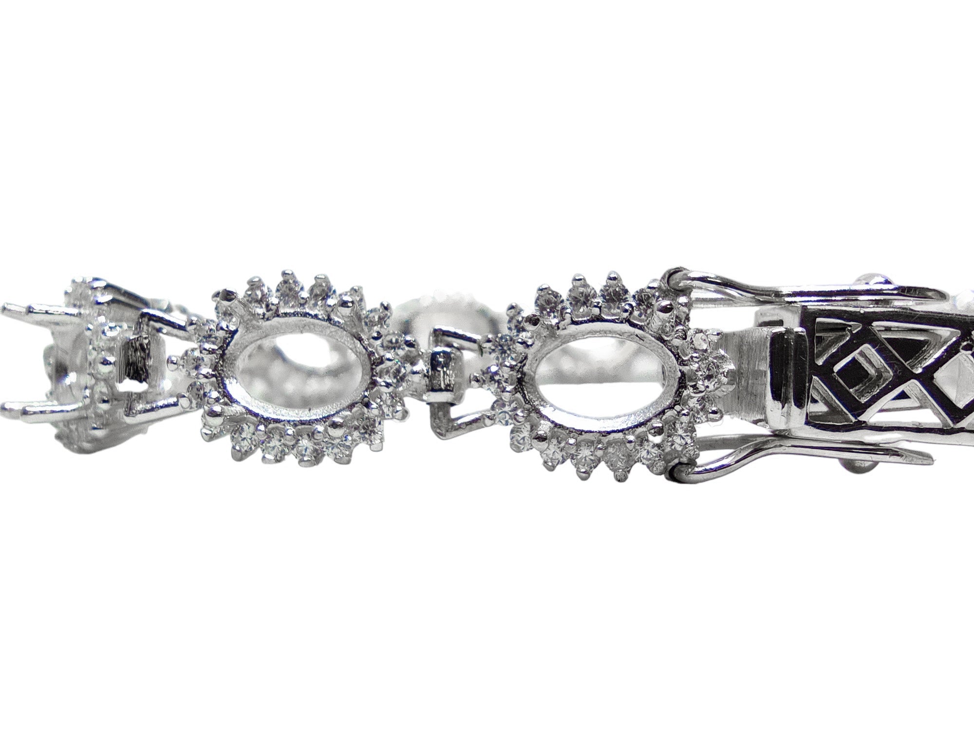 4x6 mm Oval Cluster Bracelet 925 Silver 4x6 mm Oval Bracelet Oval Semi Mount Bracelets Oval Bracelet without Stones Oval Bracelet Blanks