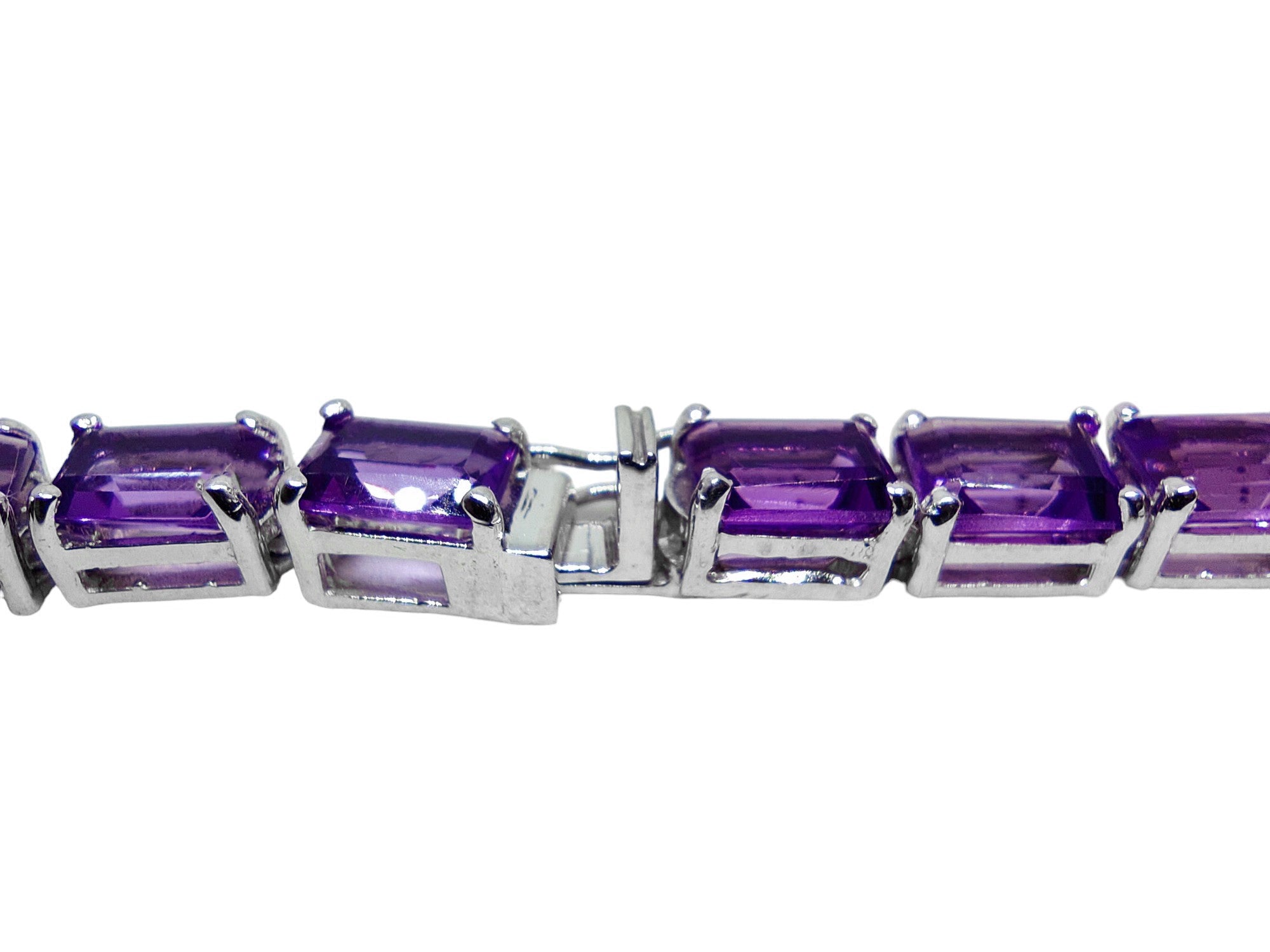 Amethyst Tennis Mens Chain Necklace Natural Amethyst Mens Tennis Necklace Octagon Purple Amethyst Mens Tennis Necklace 925 Silver Mens Chain