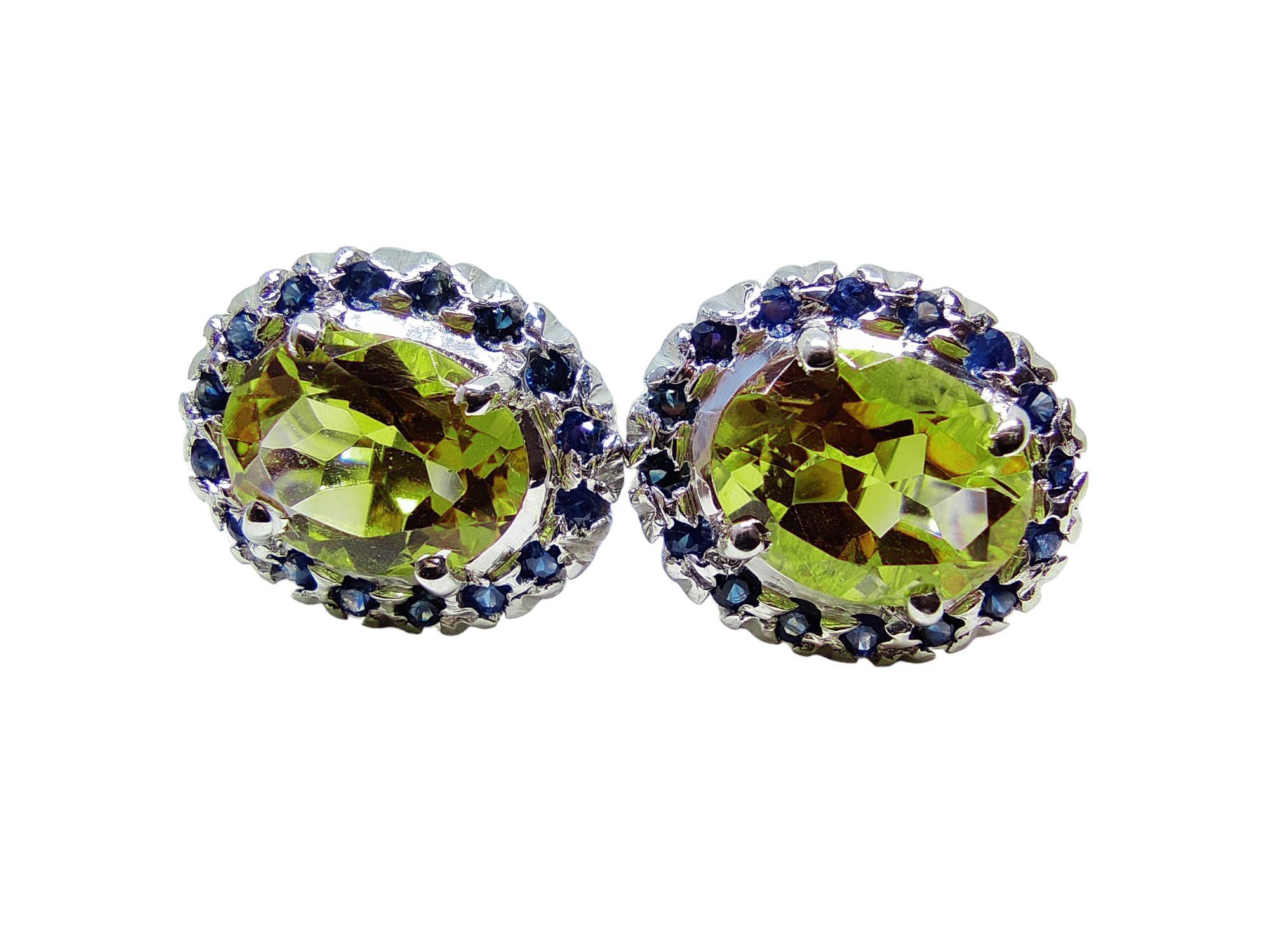 Natural Citrine Sapphire Cufflinks 925 Silver Citrine Sapphire Groomsmen Cufflinks For Wedding November Birthstone Cufflinks