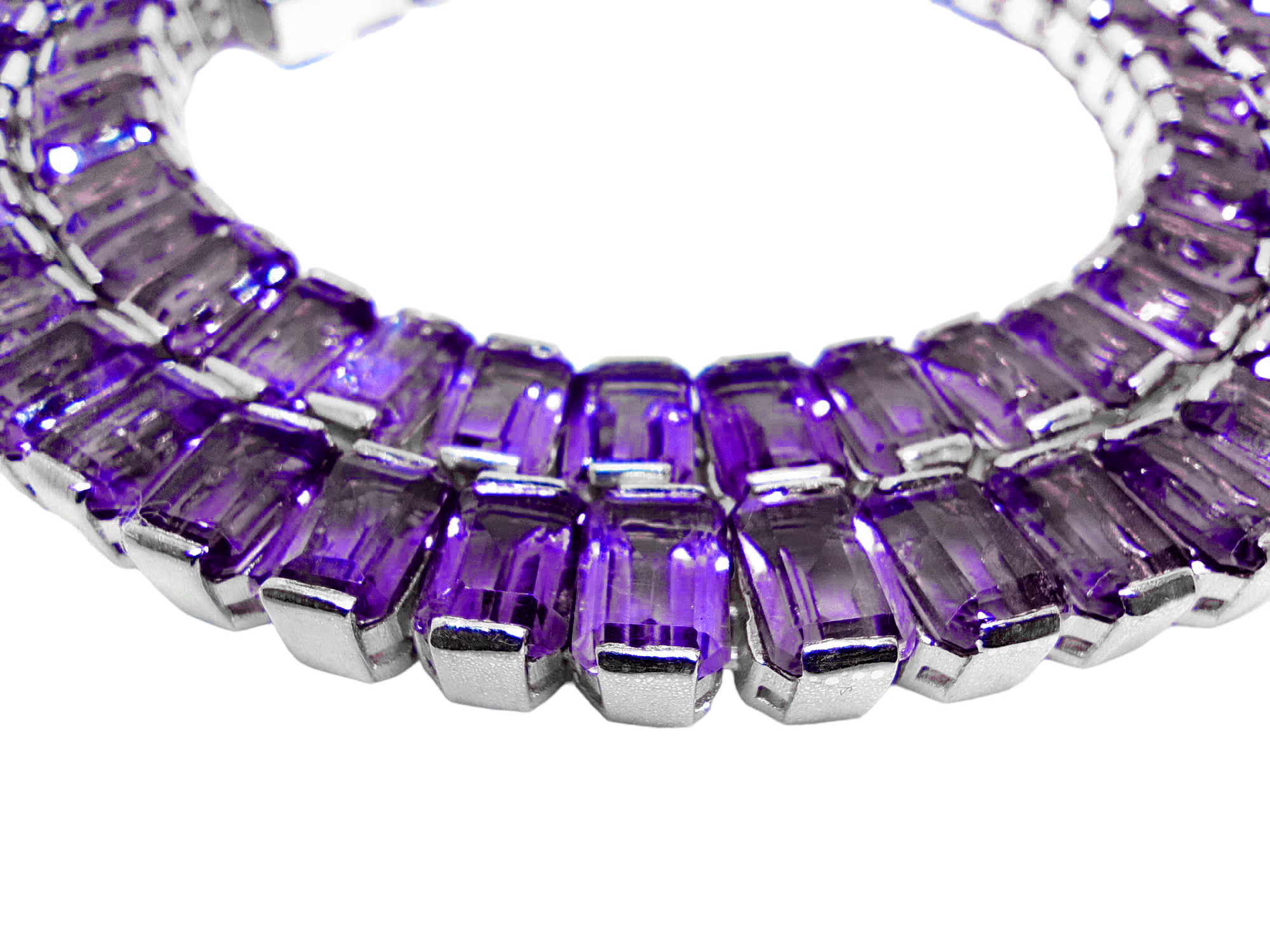 Mens Tennis Chain Amethyst 925 Silver Mens Octagon Amethyst Tennis Chain Purple Tennis Chain Amethyst Mens Tennis Necklace For Men