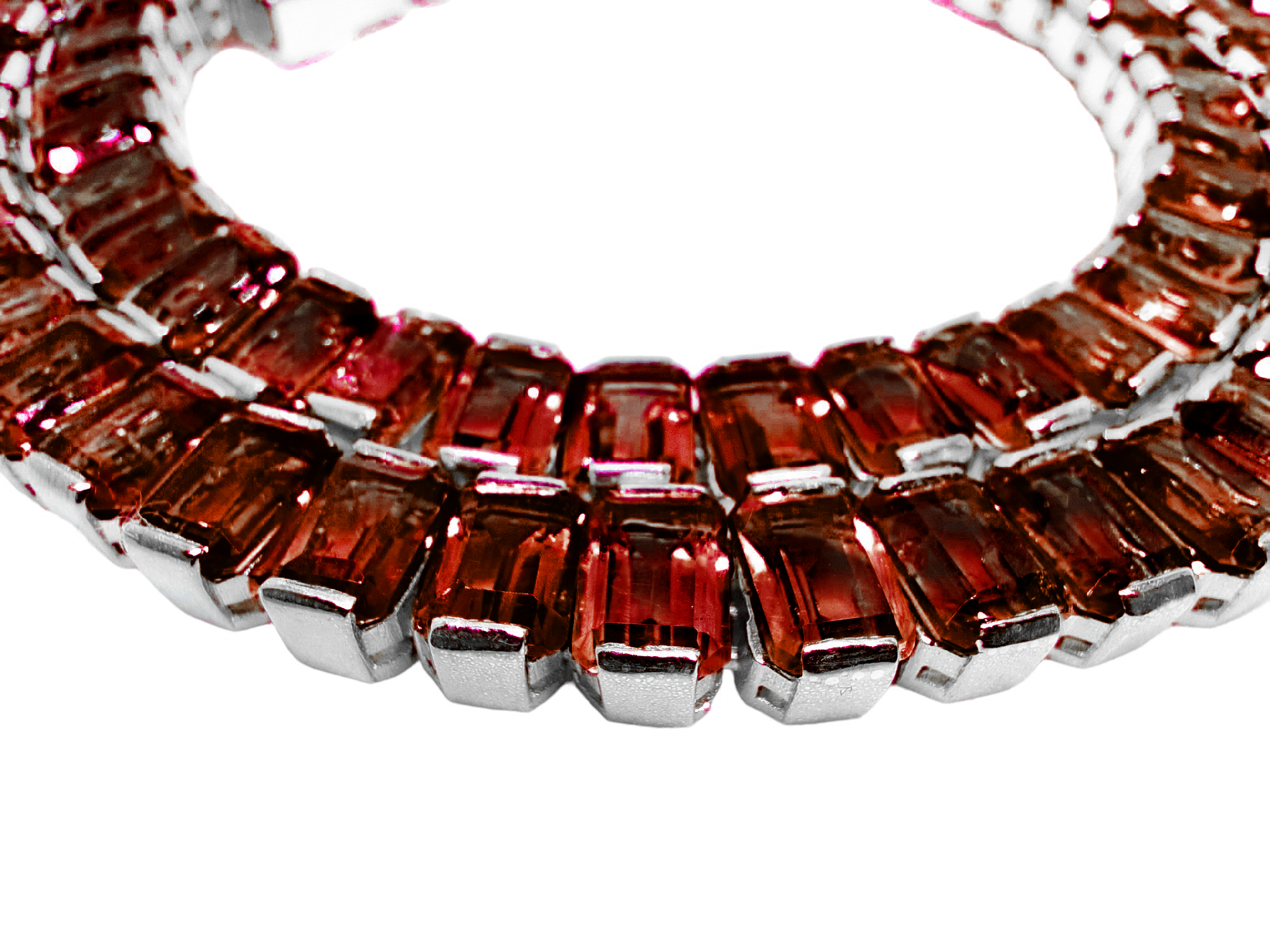 Mens Tennis Chain Garnet 925 Silver Mens Octagon Garnet Tennis Chain Red Tennis Chain Garnet Mens Tennis Necklace For Men January Birthstone