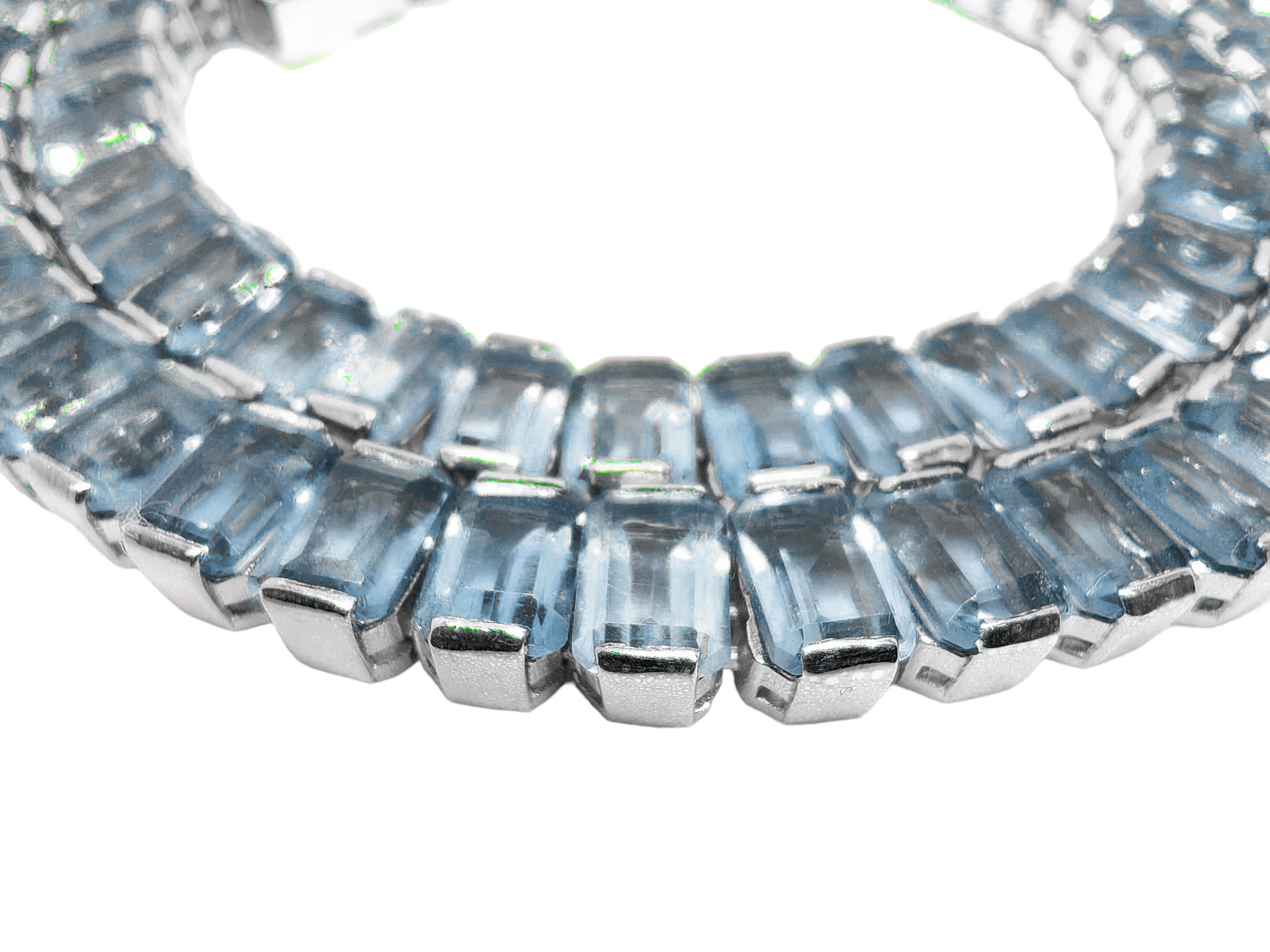 Mens Blue Topaz Tennis Necklace Sky Blue Topaz Tennis Chain Men 925 Silver Blue Topaz Necklace Men November Birthstone Mens Tennis Necklace