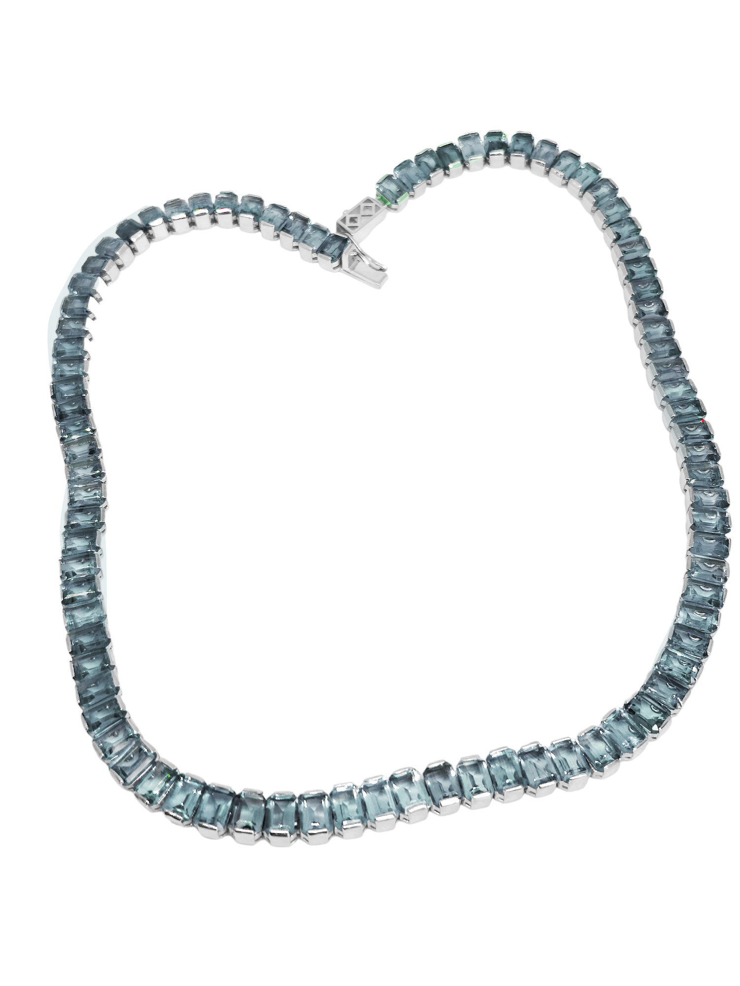 Mens Blue Topaz Tennis Necklace Sky Blue Topaz Tennis Chain Men 925 Silver Blue Topaz Necklace Men November Birthstone Mens Tennis Necklace