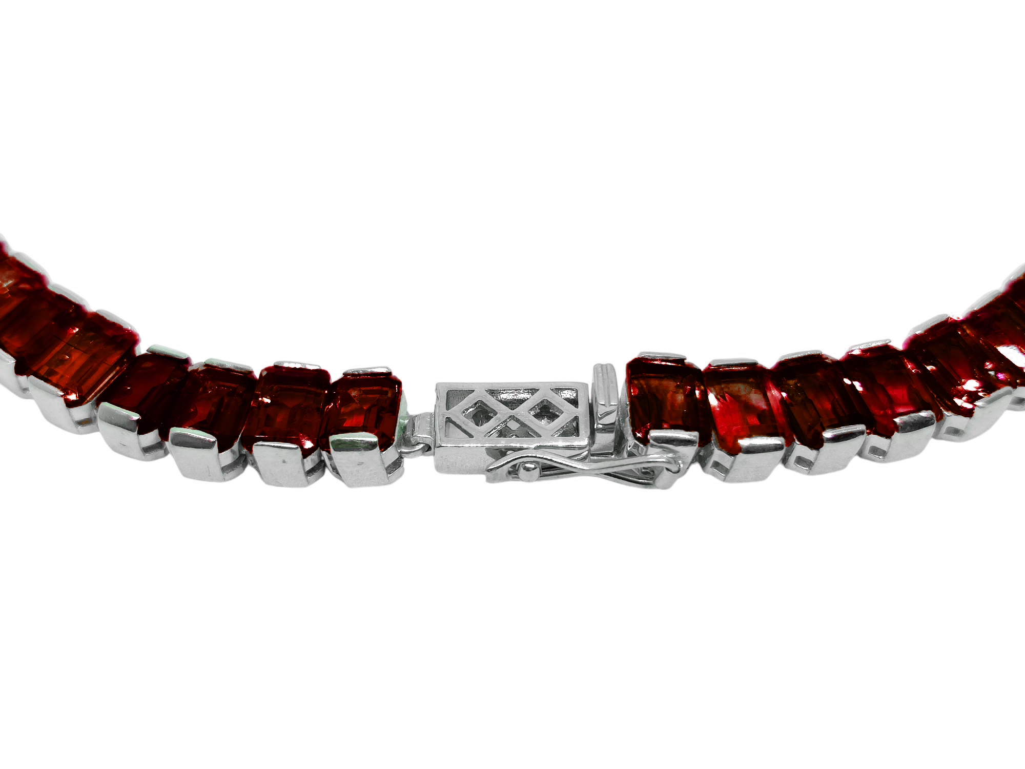 Mens Tennis Chain Garnet 925 Silver Mens Octagon Garnet Tennis Chain Red Tennis Chain Garnet Mens Tennis Necklace For Men January Birthstone