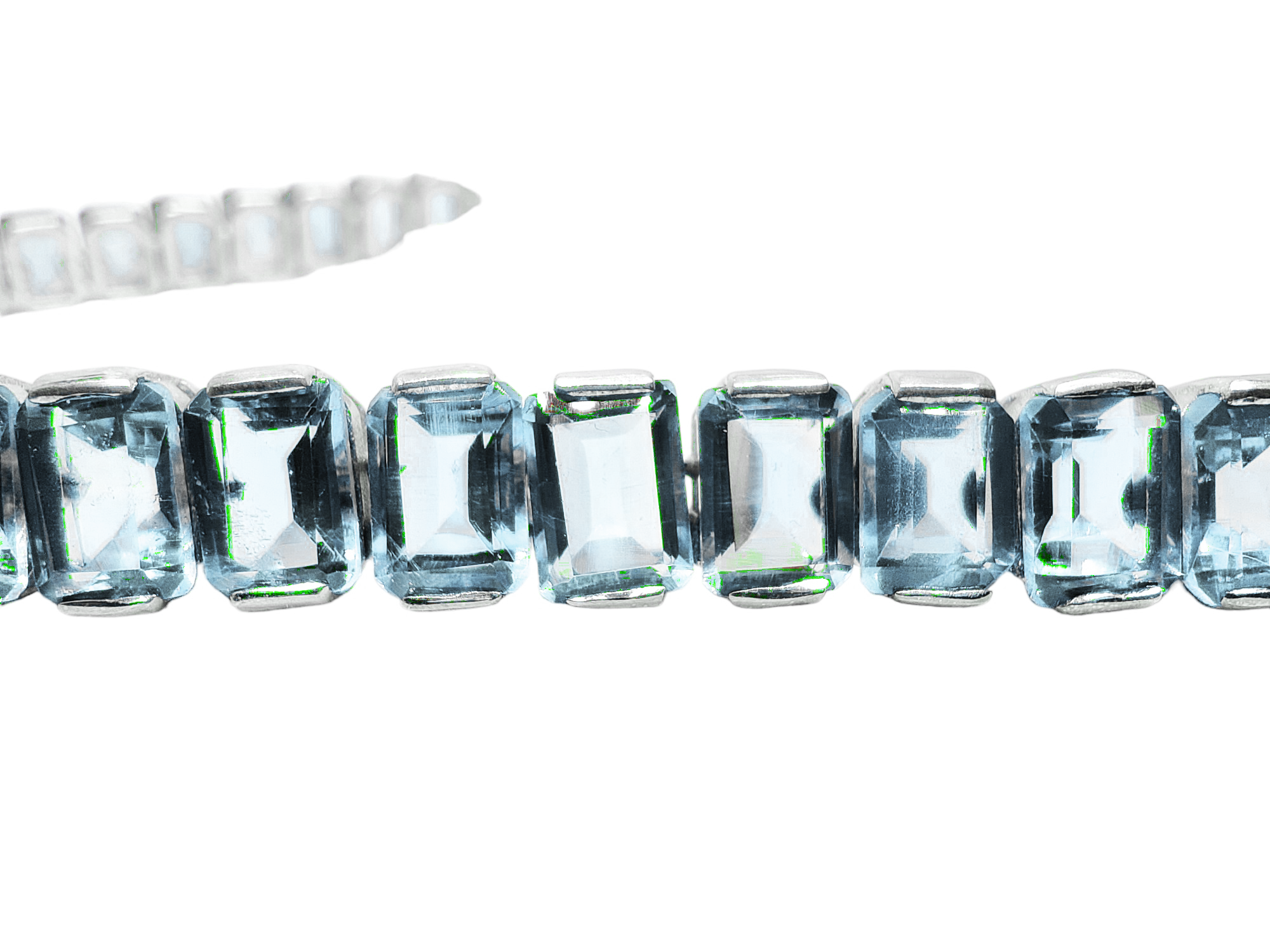 Mens Blue Topaz Tennis Necklace Sky Blue Topaz Tennis Chain Men 925 Silver Blue Topaz Necklace Men November Birthstone Mens Tennis Necklace