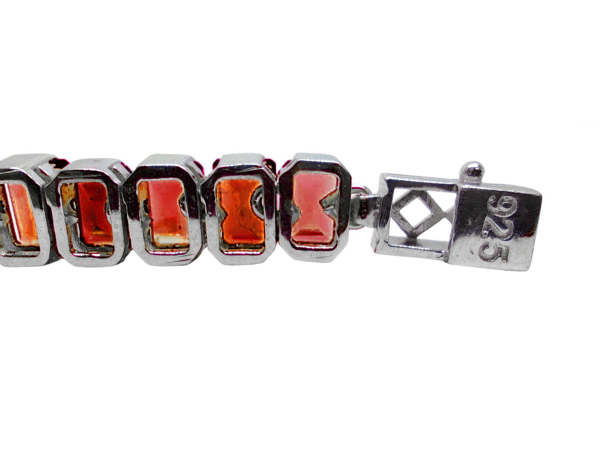 Mens Tennis Chain Garnet 925 Silver Mens Octagon Garnet Tennis Chain Red Tennis Chain Garnet Mens Tennis Necklace For Men January Birthstone