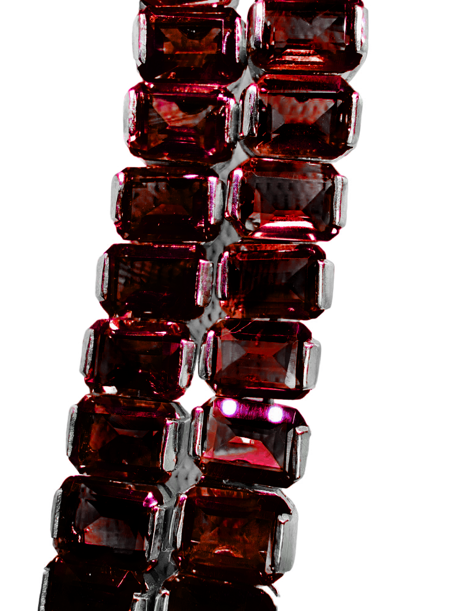 Mens Tennis Chain Garnet 925 Silver Mens Octagon Garnet Tennis Chain Red Tennis Chain Garnet Mens Tennis Necklace For Men January Birthstone
