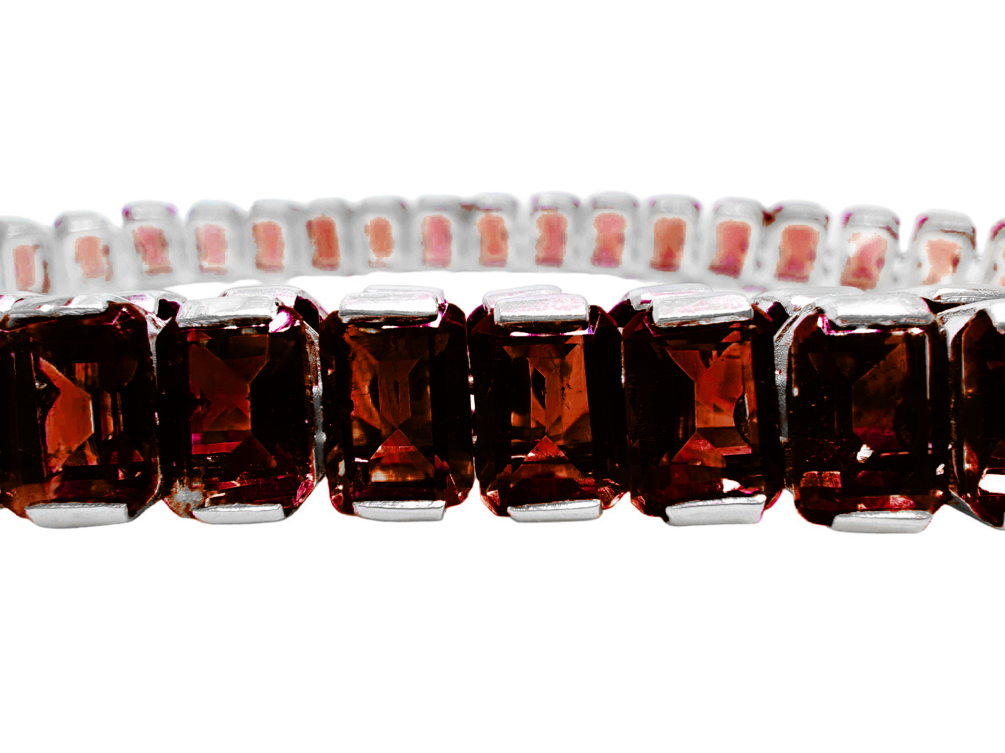 Mens Tennis Chain Garnet 925 Silver Mens Octagon Garnet Tennis Chain Red Tennis Chain Garnet Mens Tennis Necklace For Men January Birthstone