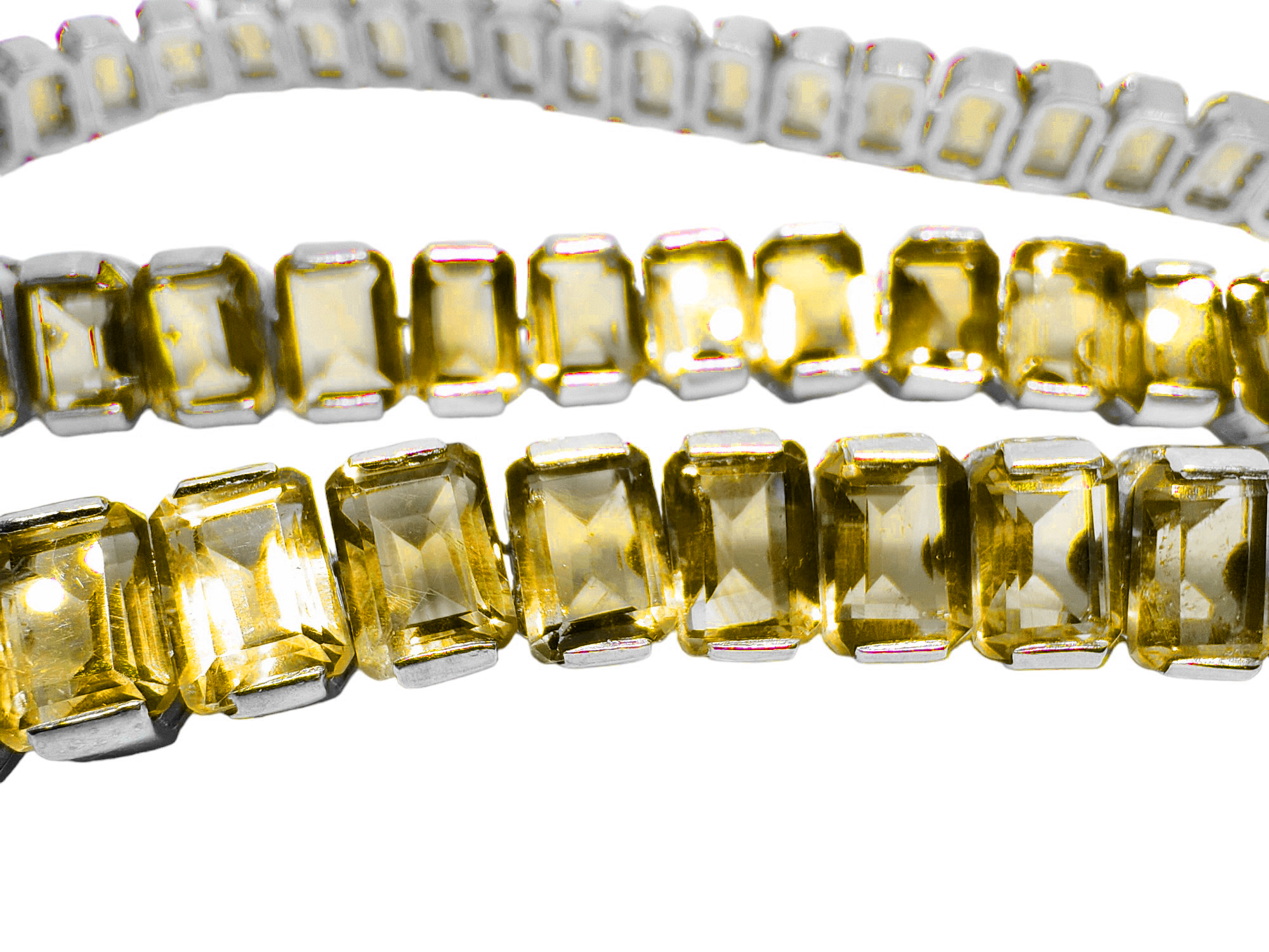 Mens Tennis Chain Citrine 925 Silver Mens Octagon Citrine Tennis Chain Yellow Tennis Chain Citrine Mens Tennis Necklace For Men