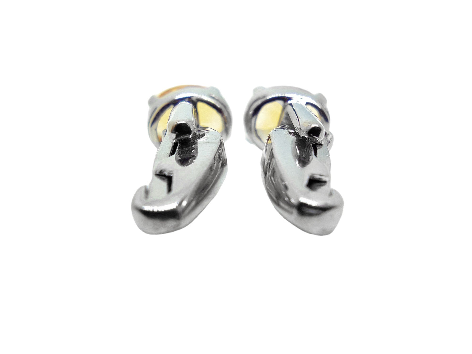 Big Citrine Cufflinks Natural Citrine Cufflinks 5.0 Ct Yellow Citrine Cufflinks November Birthstone Cufflinks Yellow Stone Cufflinks For Men