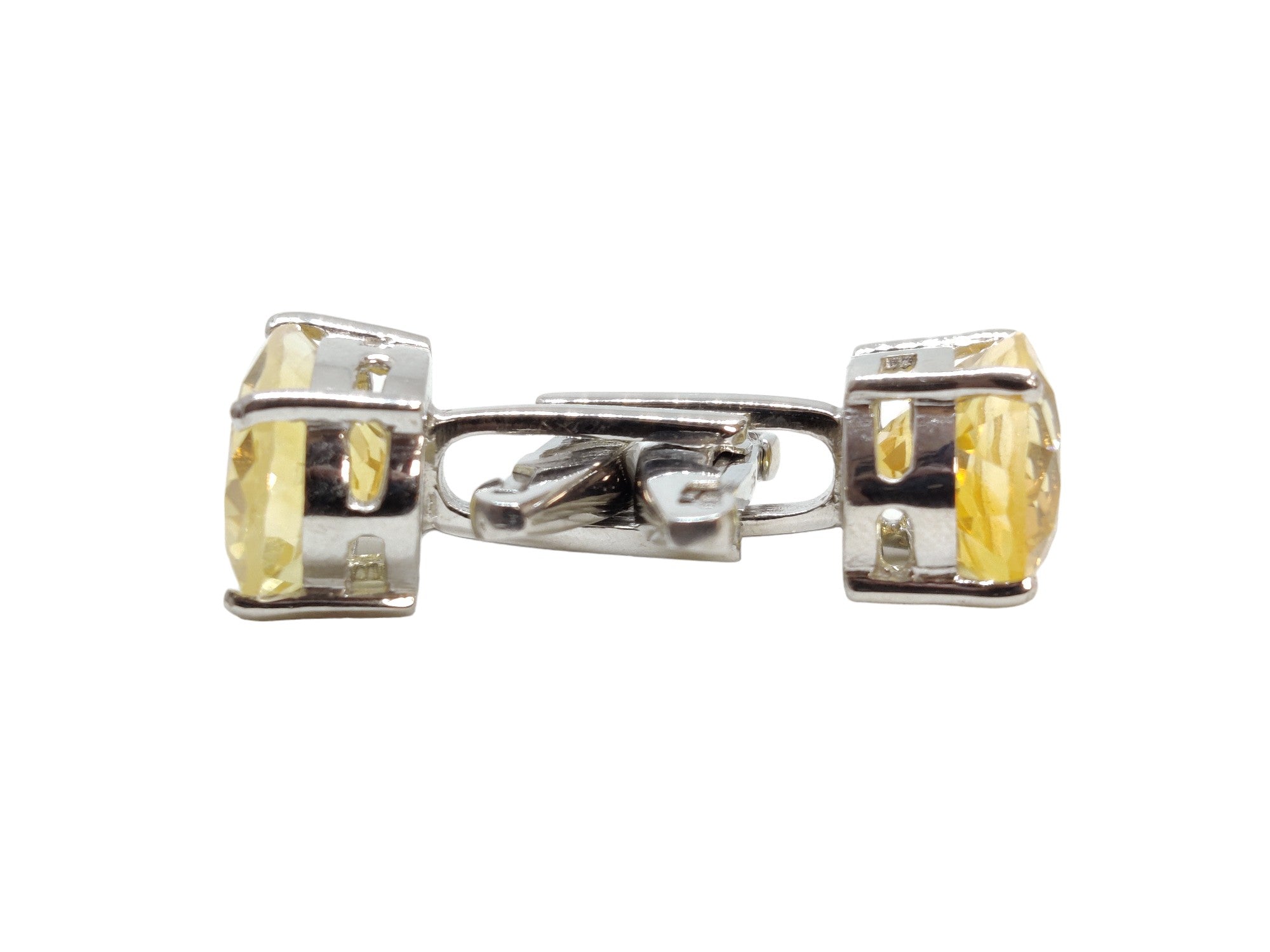 Big Citrine Cufflinks Men 12x16 mm Oval Citrine Cufflinks Men Natural Citrine Wedding Cufflinks Men 925 Silver Citrine Engagement Cufflinks