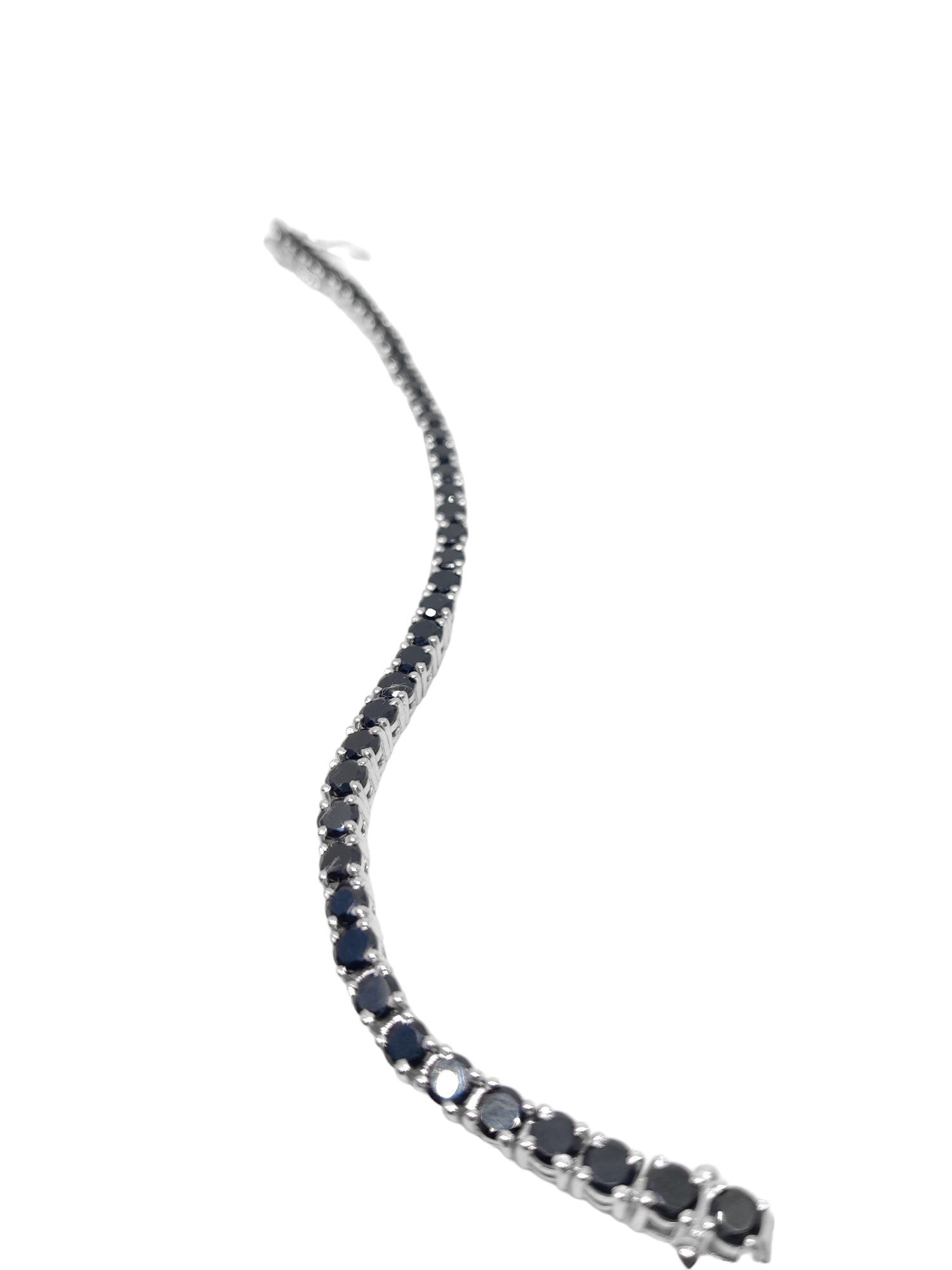 925 Silver Black Tourmaline Bracelet Natural Black Tourmaline Bracelet Dainty Black Tourmaline Bracelet All Black Stone Bracelet