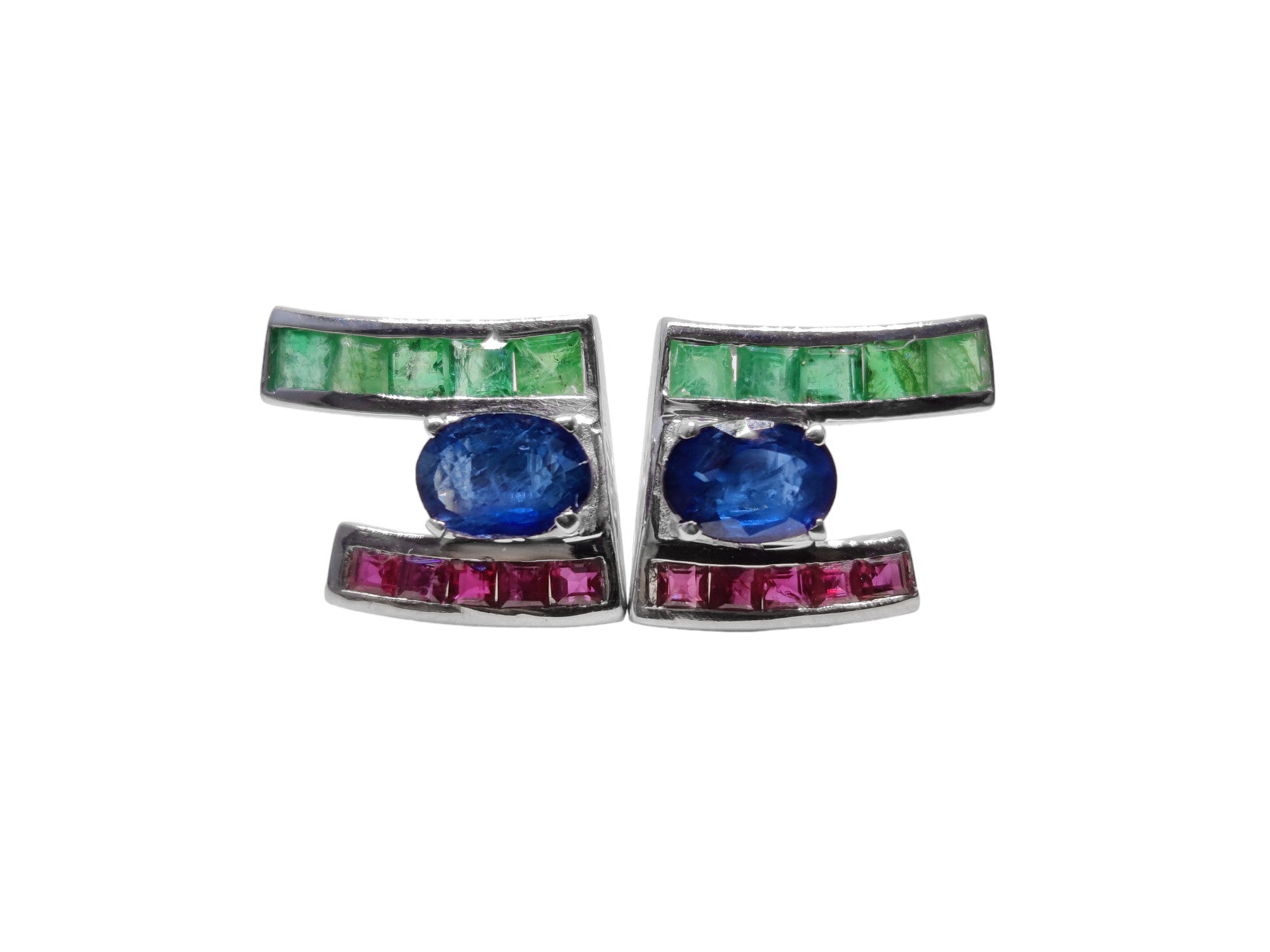 Natural Emerald Stud Earrings High Quality Emerald Sapphire Ruby Earrings Multi Color Natural gemstone Earrings May Sapphire July Birthstone
