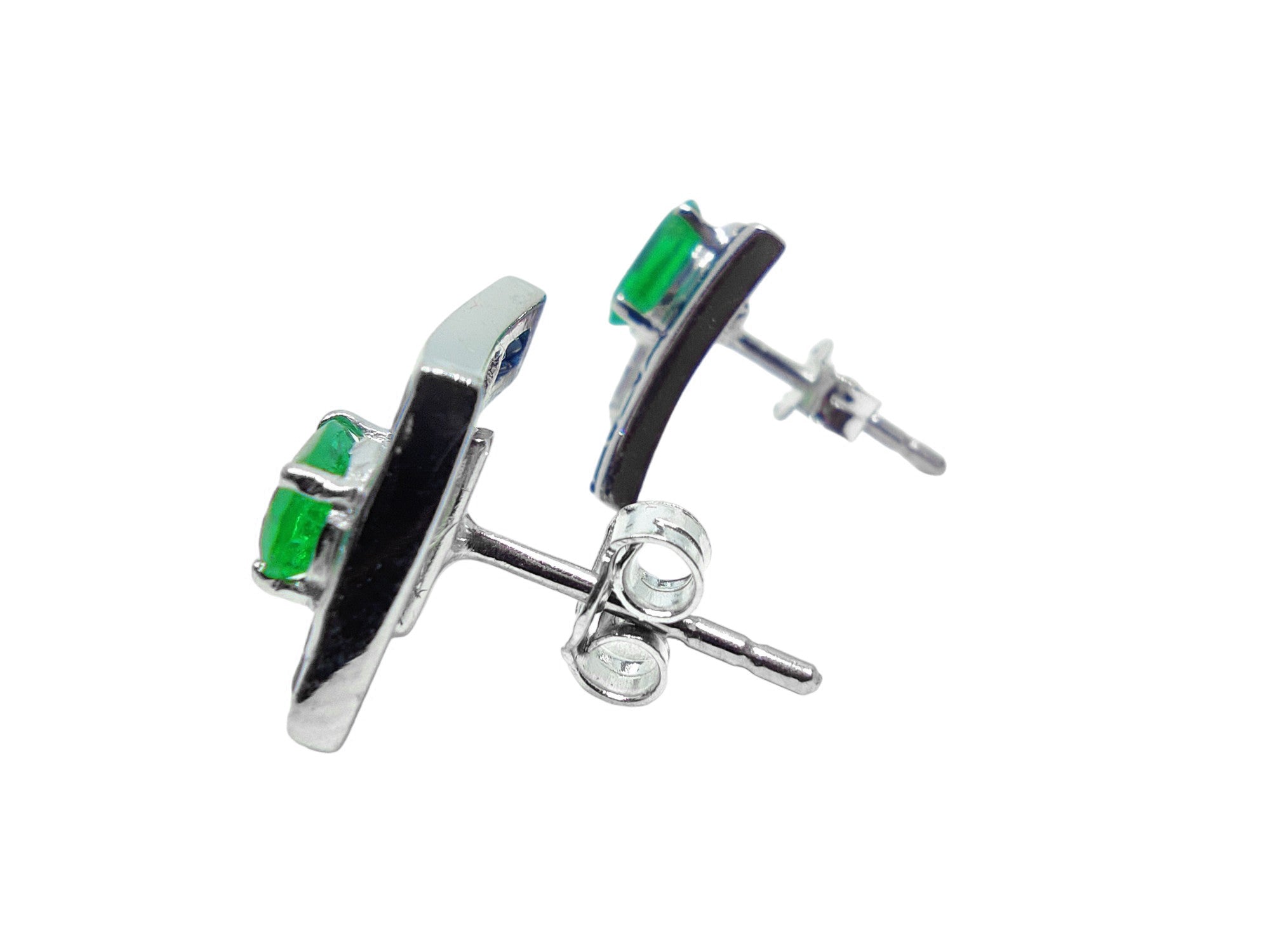 Natural Emerald Stud Earrings High Quality Emerald Sapphire Ruby Earrings Multi Color Natural gemstone Earrings May Sapphire July Birthstone