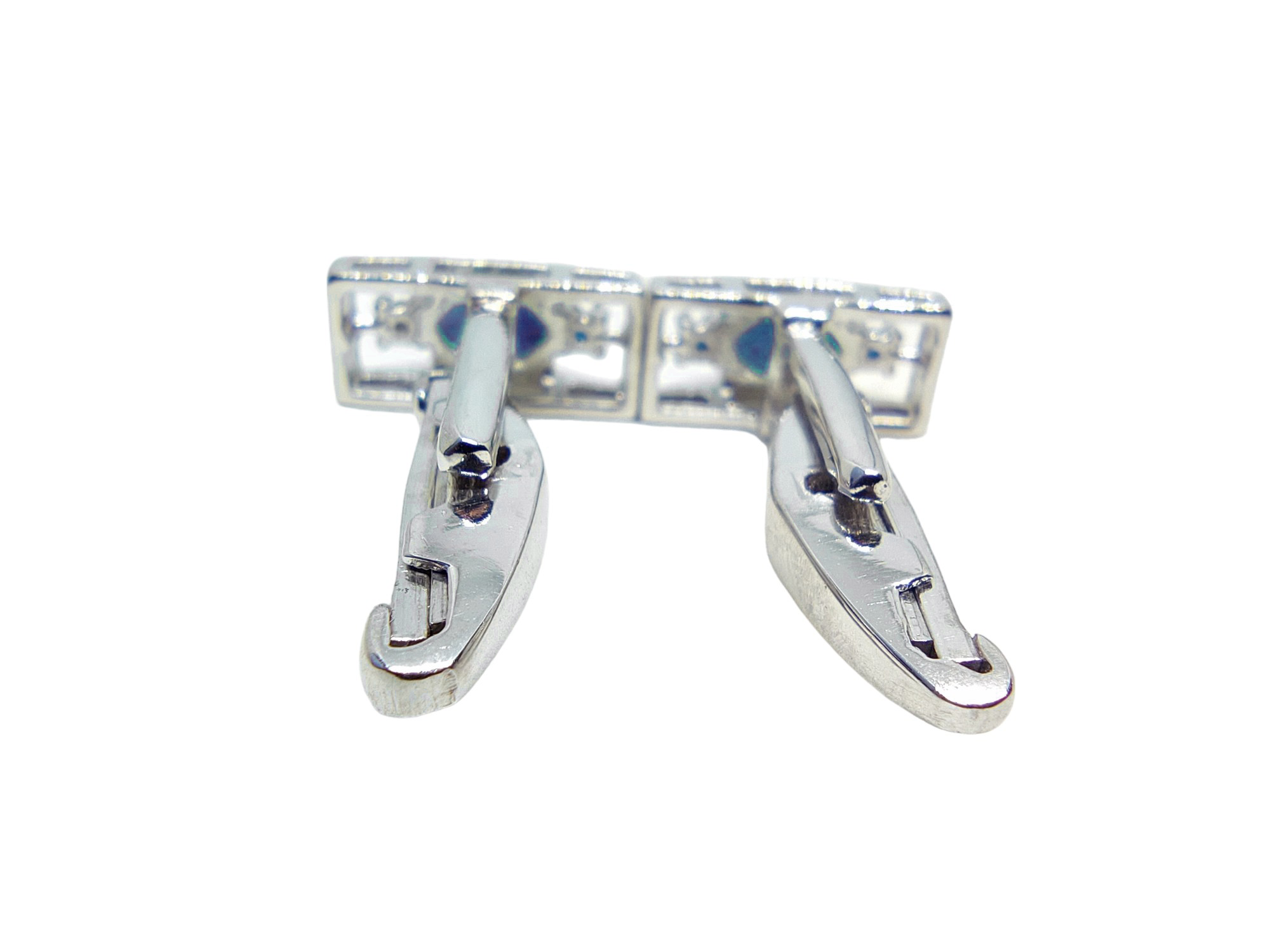 Silver Sapphire Cufflinks Natural Blue Sapphire Cufflinks September Birthstone Cufflinks Men Silver Groomsmen Cufflinks Fathers Day Gift