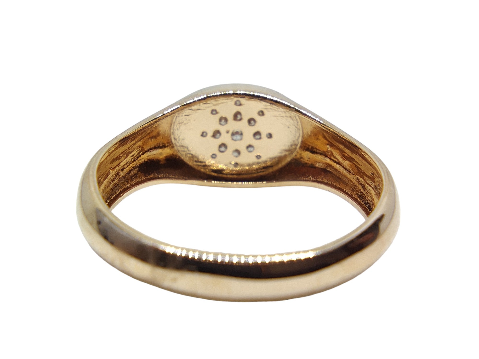 18K Gold Diamond Signet Ring Natural Diamond Signet Ring For Him Mens Diamond Signet Band 0.22 Ct VS Diamond Signet Band 18K Solid Gold Ring