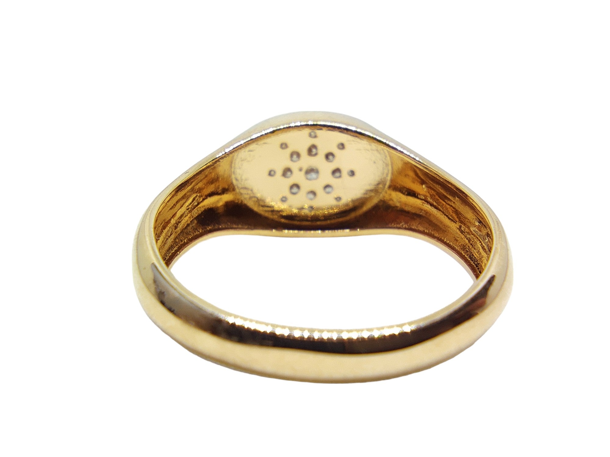 18K Gold Diamond Signet Ring Natural Diamond Signet Ring For Him Mens Diamond Signet Band 0.22 Ct VS Diamond Signet Band 18K Solid Gold Ring
