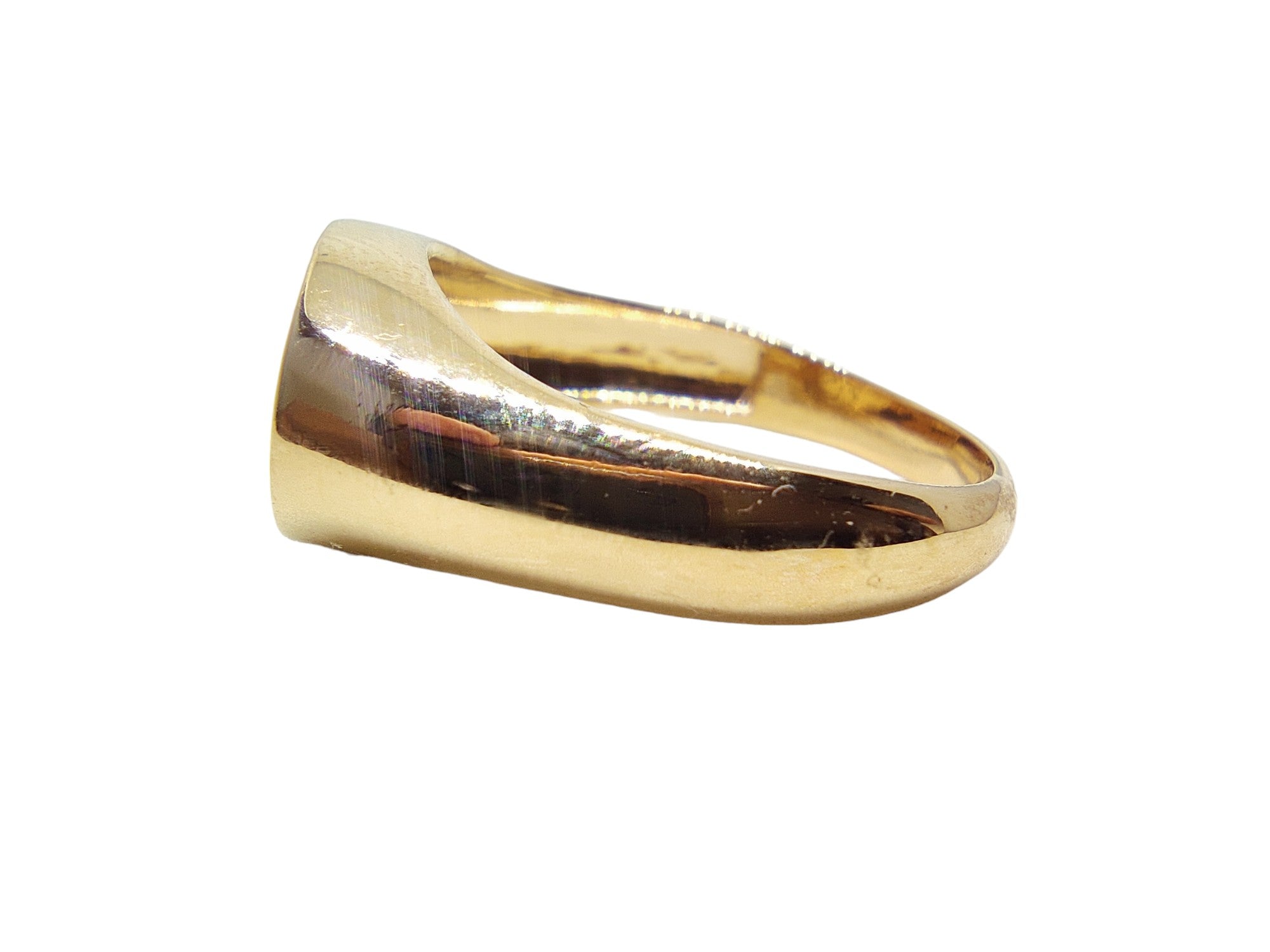 18K Gold Diamond Signet Ring Natural Diamond Signet Ring For Him Mens Diamond Signet Band 0.22 Ct VS Diamond Signet Band 18K Solid Gold Ring
