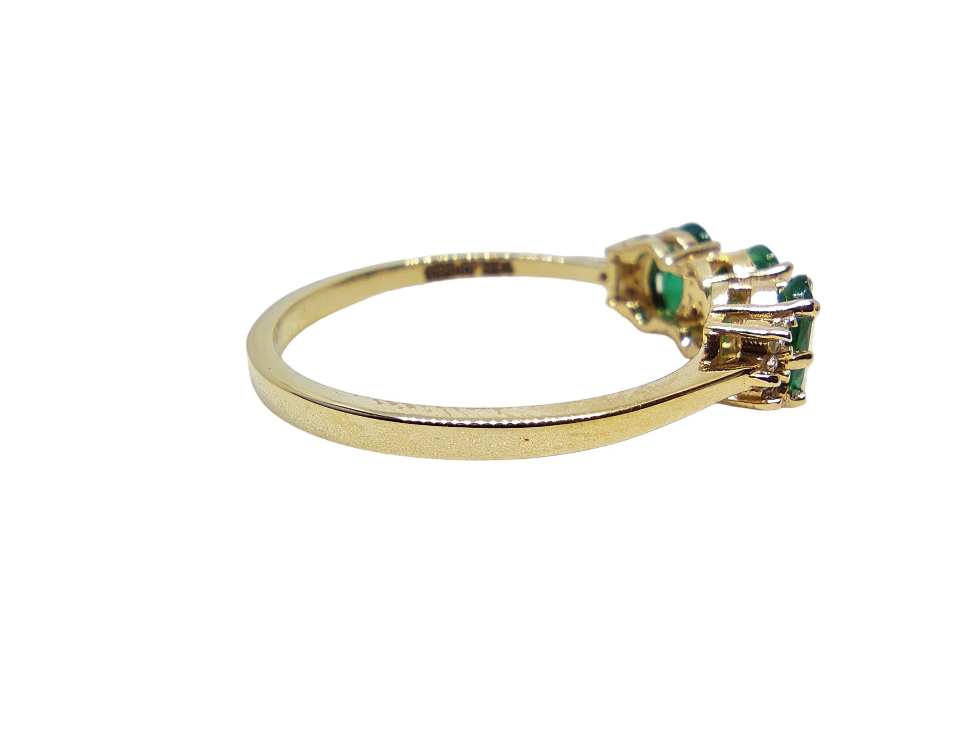 18K Gold Emerald Ring High Quality Emerald Engagement Ring Emerald with Diamond Accents AAA Emerald Diamond Wedding Ring May Birthstone Ring