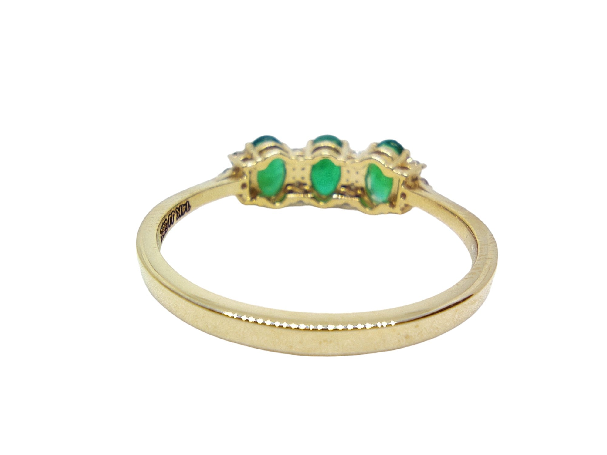 18K Gold Emerald Ring High Quality Emerald Engagement Ring Emerald with Diamond Accents AAA Emerald Diamond Wedding Ring May Birthstone Ring