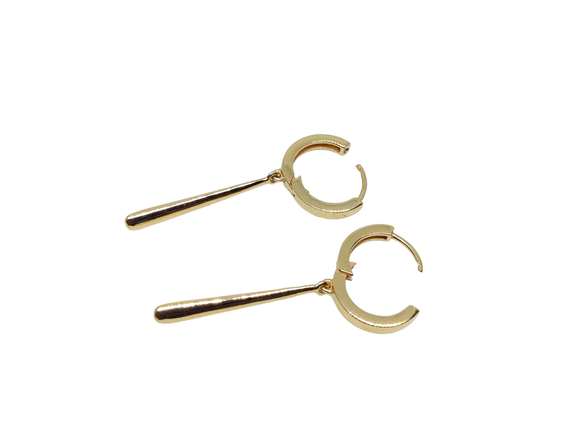 14K Gold Hoop Drop Earrings 14k Gold Drop Hoop Earrings For Her Stylish Gold Water Drop Earrings Zoro Earrings Solid Gold Drop Earrings