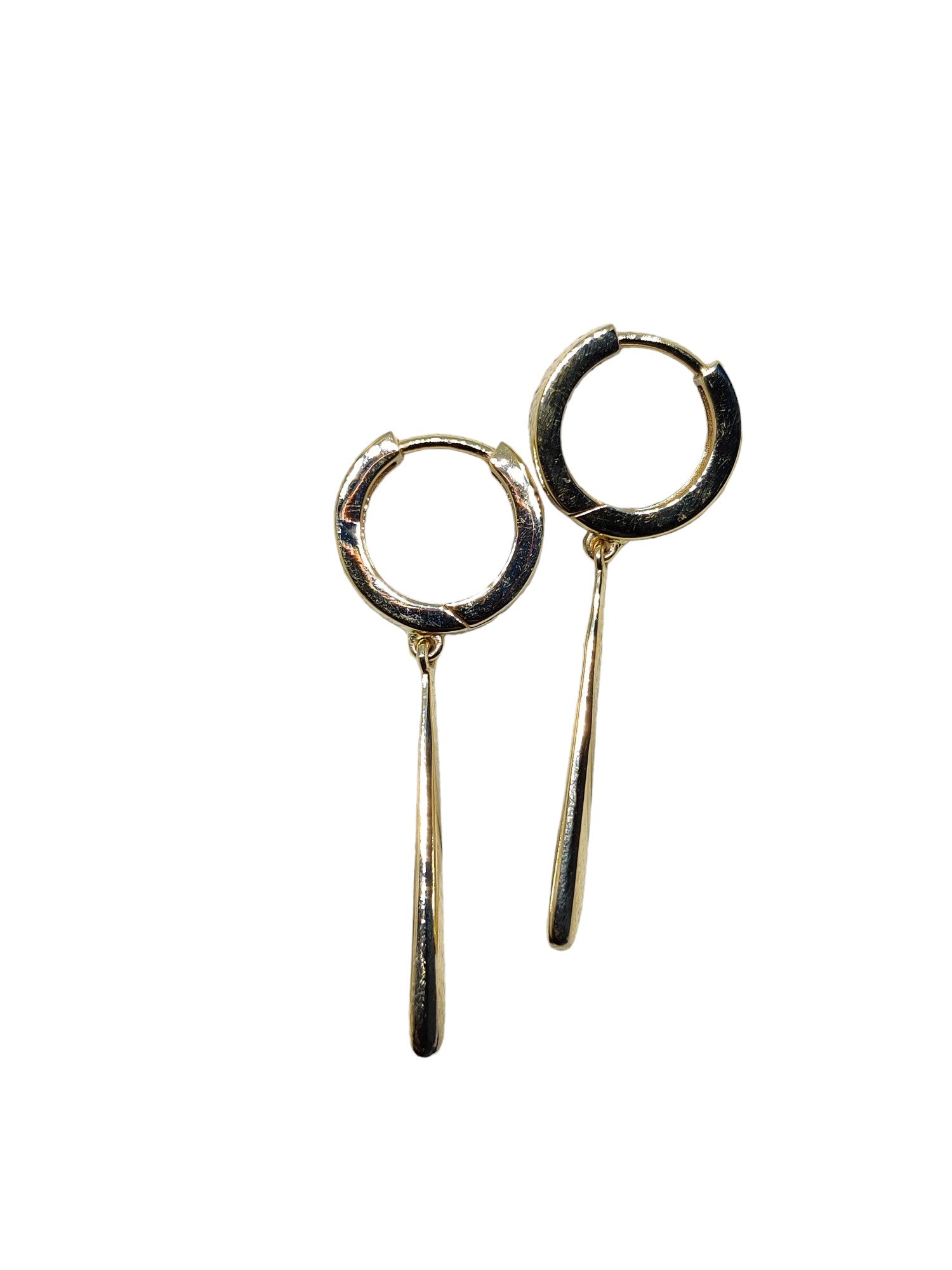 14K Gold Hoop Drop Earrings 14k Gold Drop Hoop Earrings For Her Stylish Gold Water Drop Earrings Zoro Earrings Solid Gold Drop Earrings