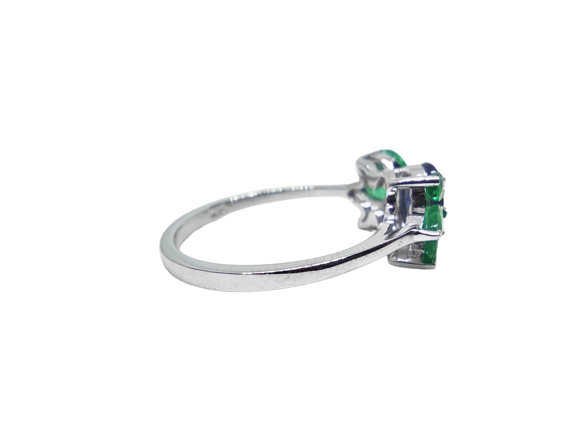 Silver Sapphire Engagement Ring High Quality Sapphire Emerald Wedding Ring Natural Sapphire Anniversary Ring Blue Sapphire Bridal Ring