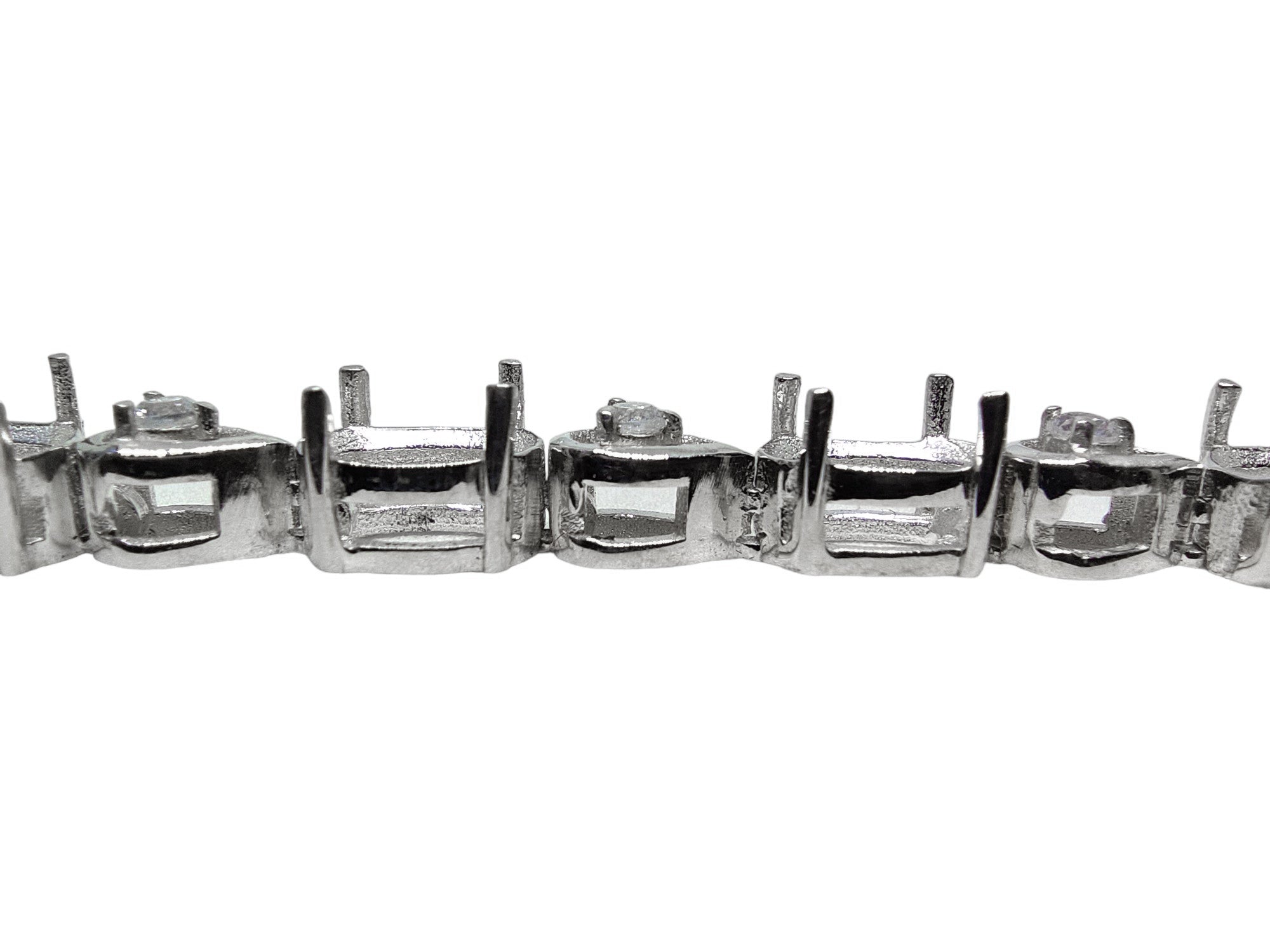 Silver Bridal 5x7 mm Oval Silver Semi Mount Bracelet Bridal Bracelet Blanks 925 Silver 5x7 mm Oval Bracelet Settings Tennis Bracelet Blanks