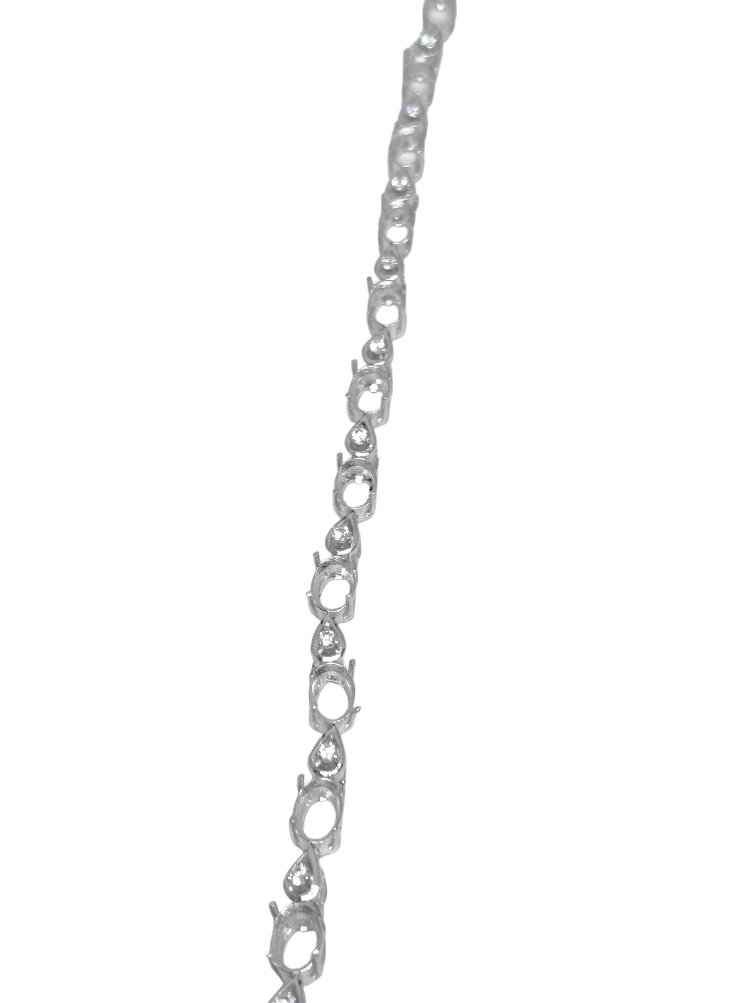 Silver Bridal 5x7 mm Oval Silver Semi Mount Bracelet Bridal Bracelet Blanks 925 Silver 5x7 mm Oval Bracelet Settings Tennis Bracelet Blanks