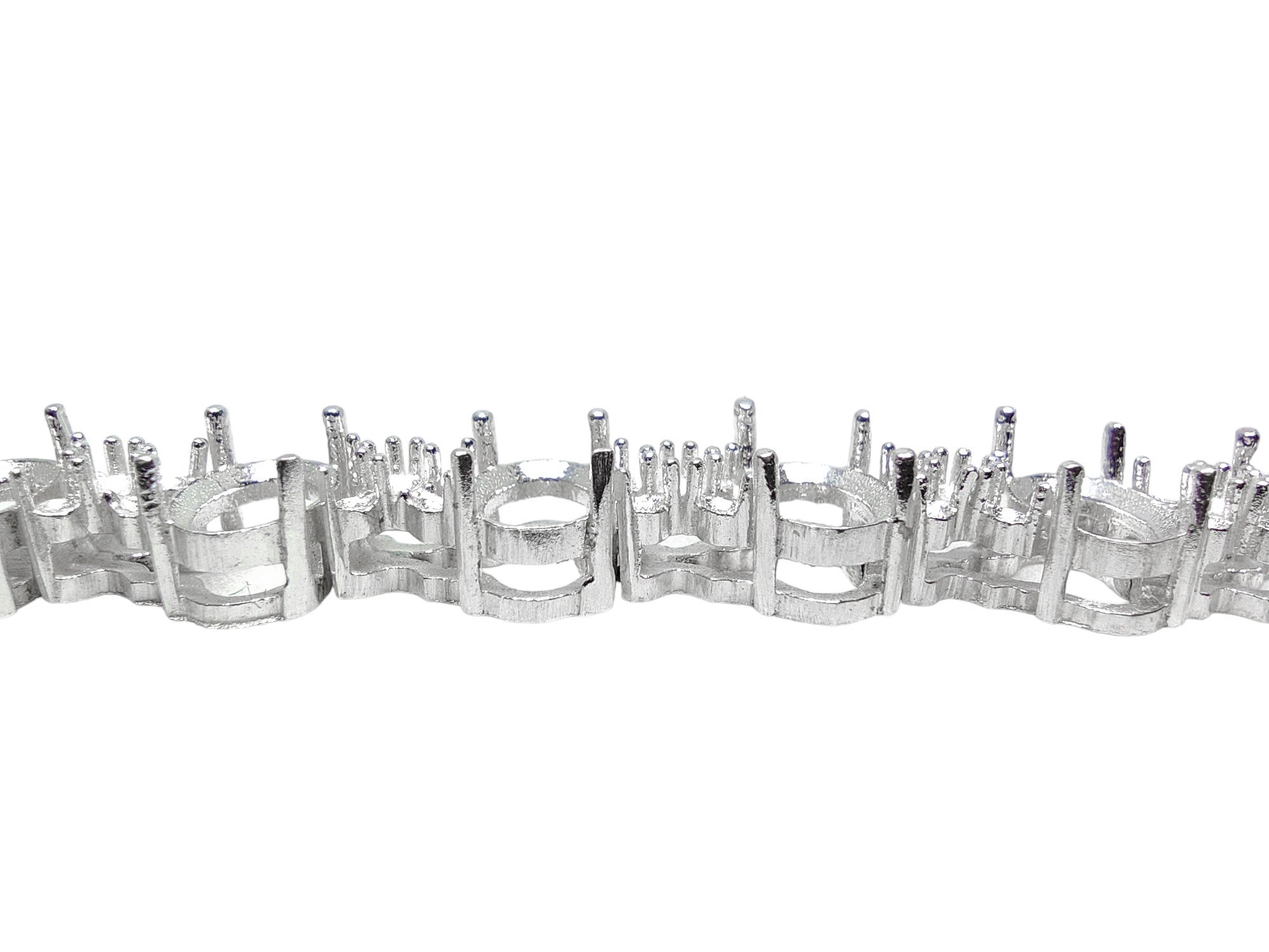 Designer Bridal 5x7 mm Oval Silver Semi Mount Bracelet Bridal Bracelet Blanks 925 Silver 5x7 mm Oval Bracelet Settings Tennis Bracelet Blank