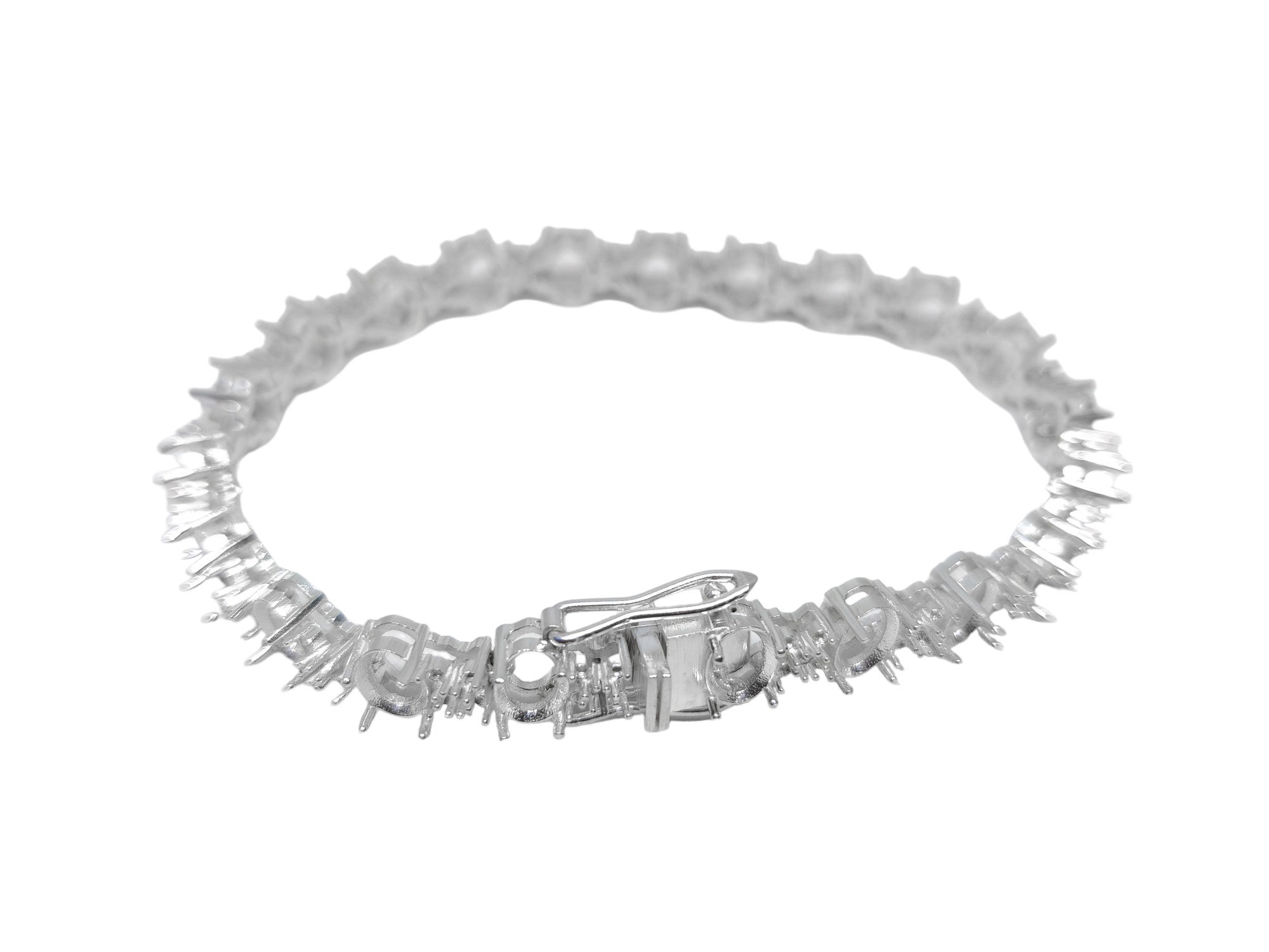 Designer Bridal 5x7 mm Oval Silver Semi Mount Bracelet Bridal Bracelet Blanks 925 Silver 5x7 mm Oval Bracelet Settings Tennis Bracelet Blank