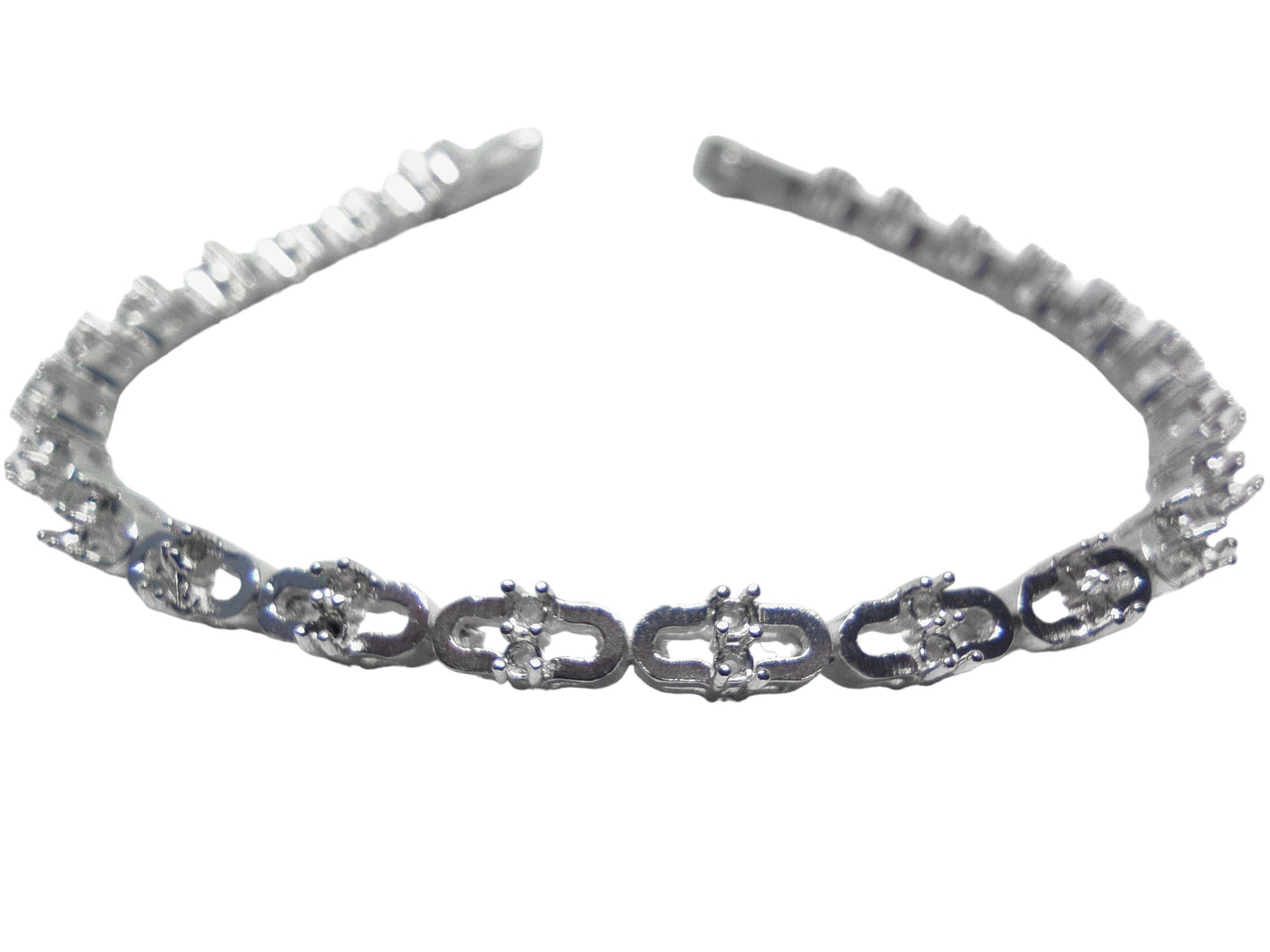 925 Silver Dainty Bracelet 1.50 mm Round Bracelet Blanks 1.50 mm Round Semi Mount Bracelet Mounting Light Weight Bracelet Blanks