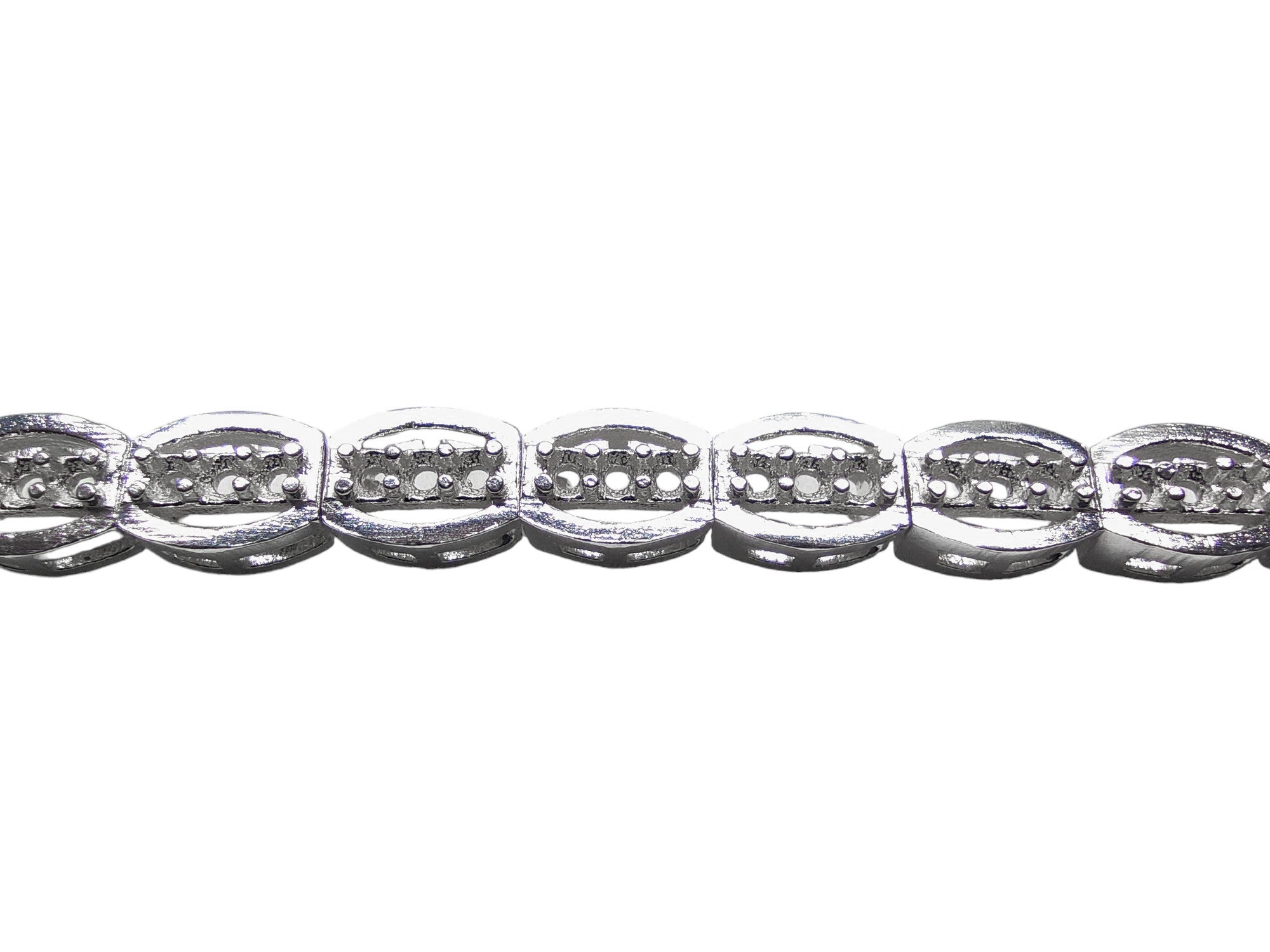 Dainty Silver Bracelet Mounting 1.50 mm Round Bracelet Blanks 1.50 mm Round Semi Mount Bracelet Setting 925 Sterling Silver Bracelet Blanks