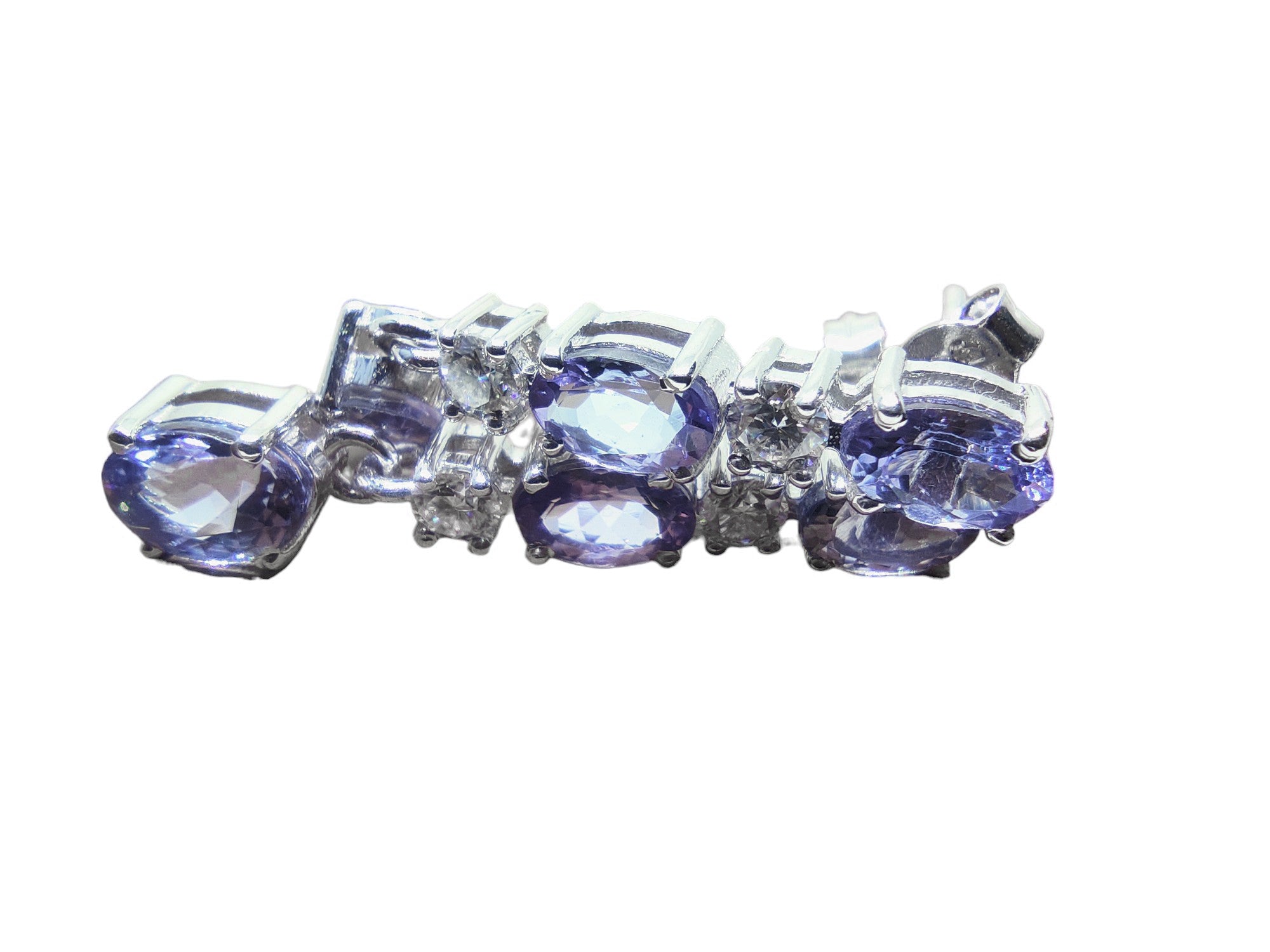 AAA Tanzanite Drop Earrings 925 Sterling Silver Tanzanite Stud Earrings For Her Silver Tanzanite Bridal Earrings December Birthstone Earring