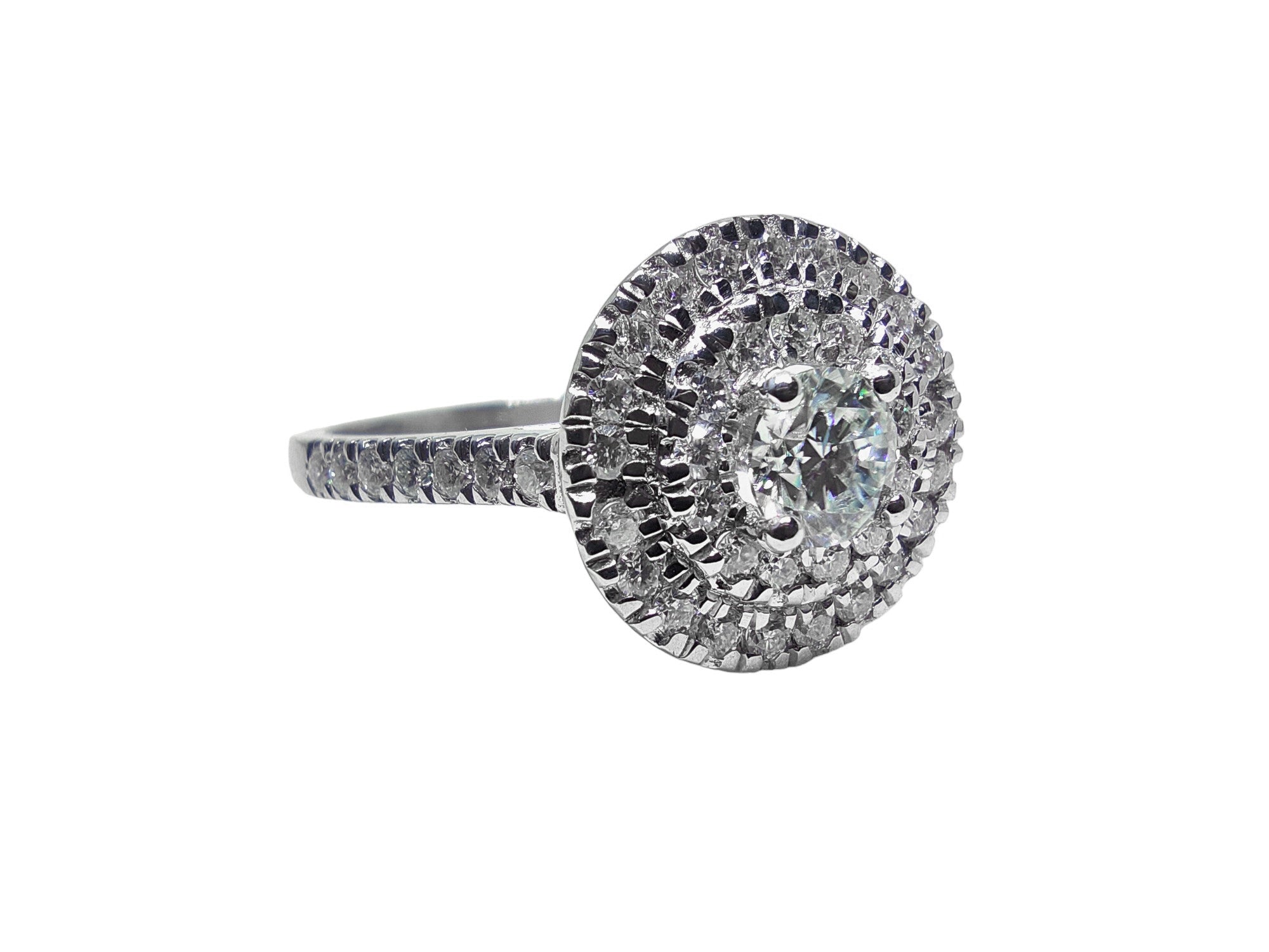 0.50 Ct Moissanite Anniversary Ring Natural Moissanite Iced Out Anniversary Ring Moissanite Bridal Ring