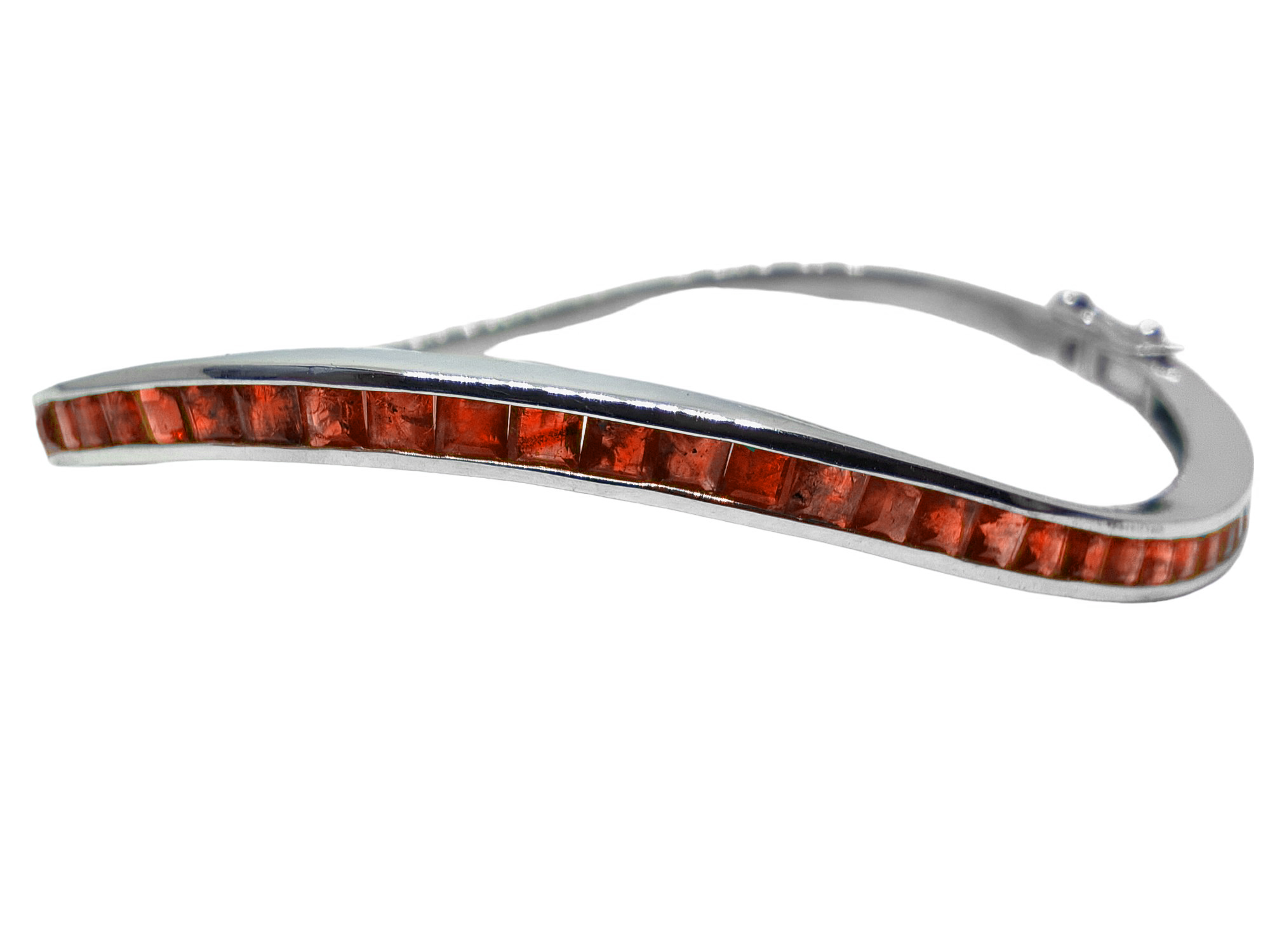 Silver Mens Garnet Bangle Bracelet Natural Garnet Bangle Men High Quality Garnet Bangle Bracelet For Men 925 Silver Garnet Bracelet Men