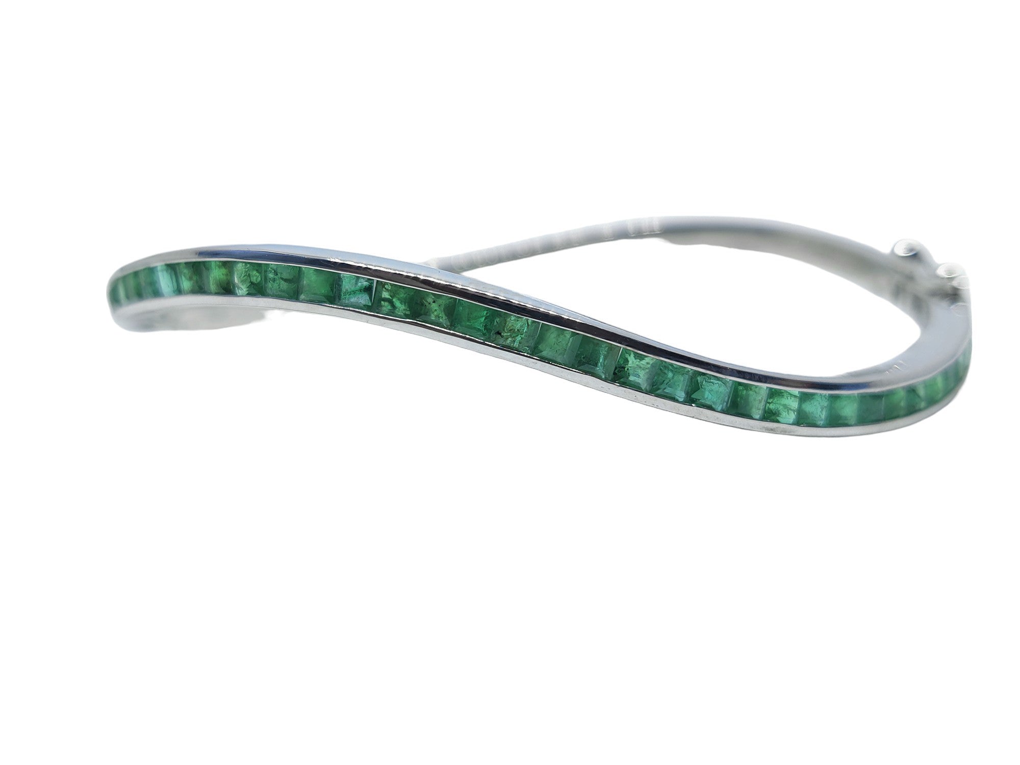 Silver Mens Emerald Bangle Bracelet Natural Emerald Bangle Men High Quality Emerald Bracelet For Men 925 Silver Green Emerald Bracelet Men