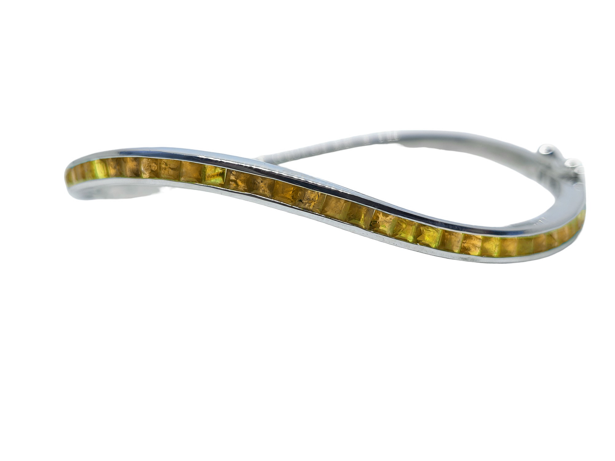 Silver Mens Citrine Bangle Bracelet Natural Citrine Bangle Men High Quality Citrine Bangle Bracelet For Men 925 Silver Citrine Bracelet Men