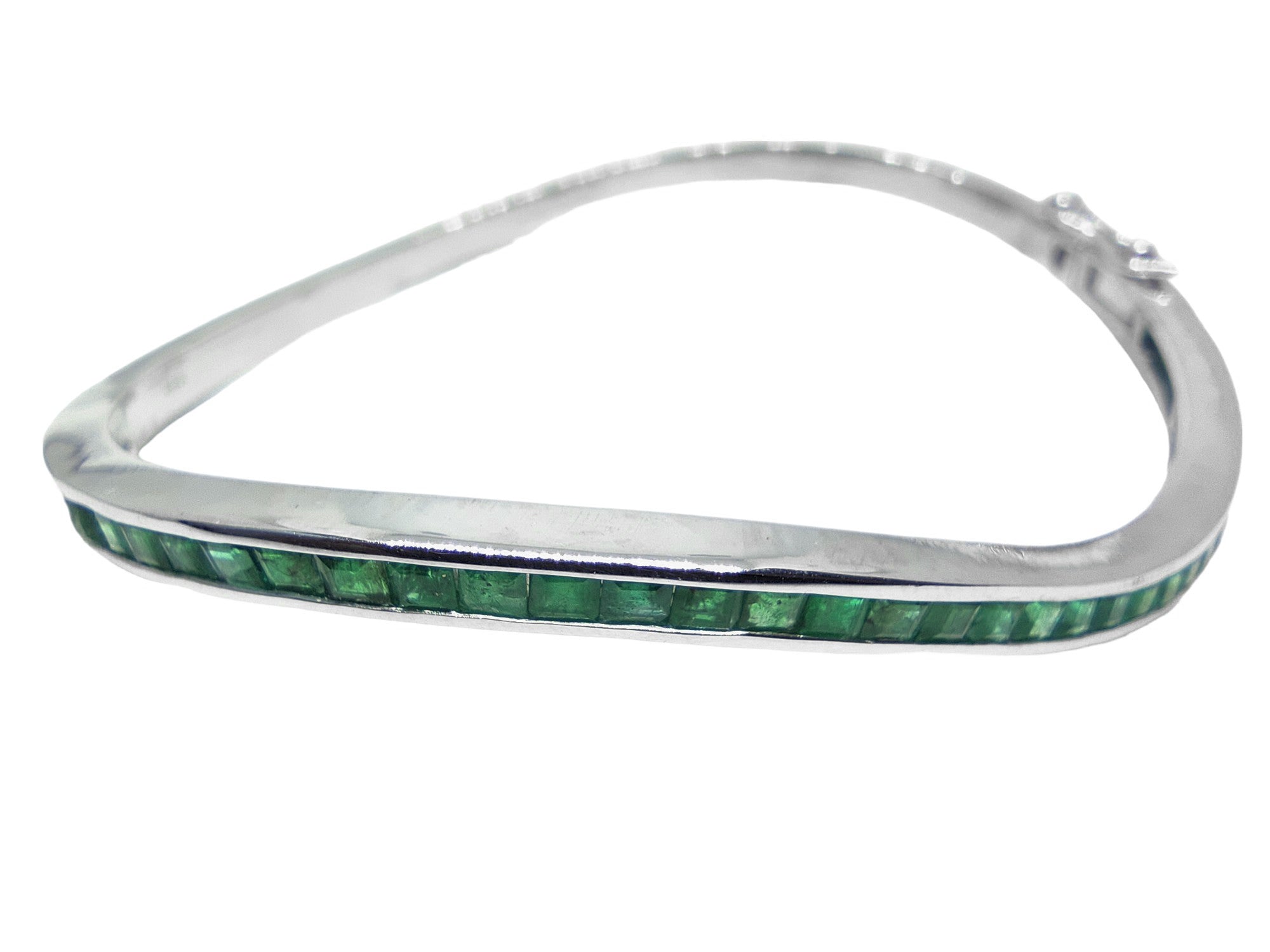 Silver Mens Emerald Bangle Bracelet Natural Emerald Bangle Men High Quality Emerald Bracelet For Men 925 Silver Green Emerald Bracelet Men
