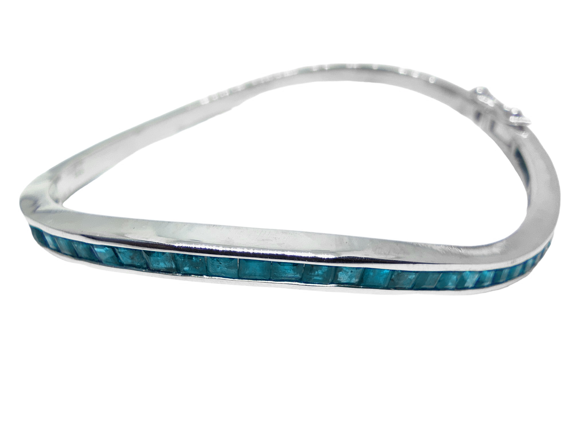 Silver Mens London Blue Topaz Bangle Bracelet Natural London Blue Topaz Bangle Men High Quality London Blue Topaz Bangle Bracelet For Men 925 Silver Blue Topaz Bracelet Men