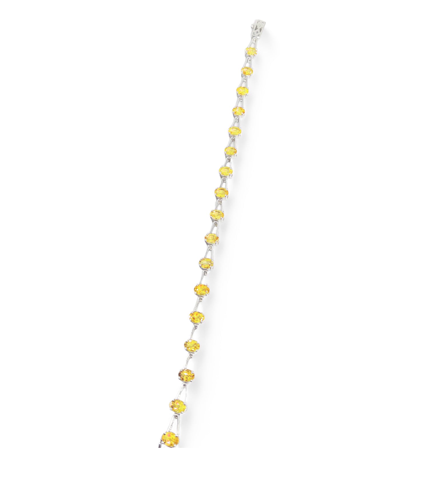 925 Sterling Silver Citrine Bridal Bracelet Natural Citrine Bridal Bracelet Trendy Citrine Silver Bracelet November Birthstone Bracelet