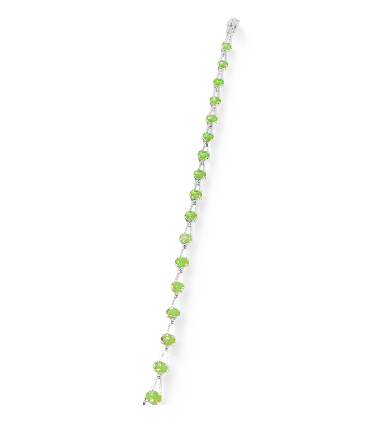 925 Sterling Silver Peridot Bridal Bracelet Natural Peridot Bridal Bracelet Trendy Peridot Silver Bracelet August Birthstone Bracelet