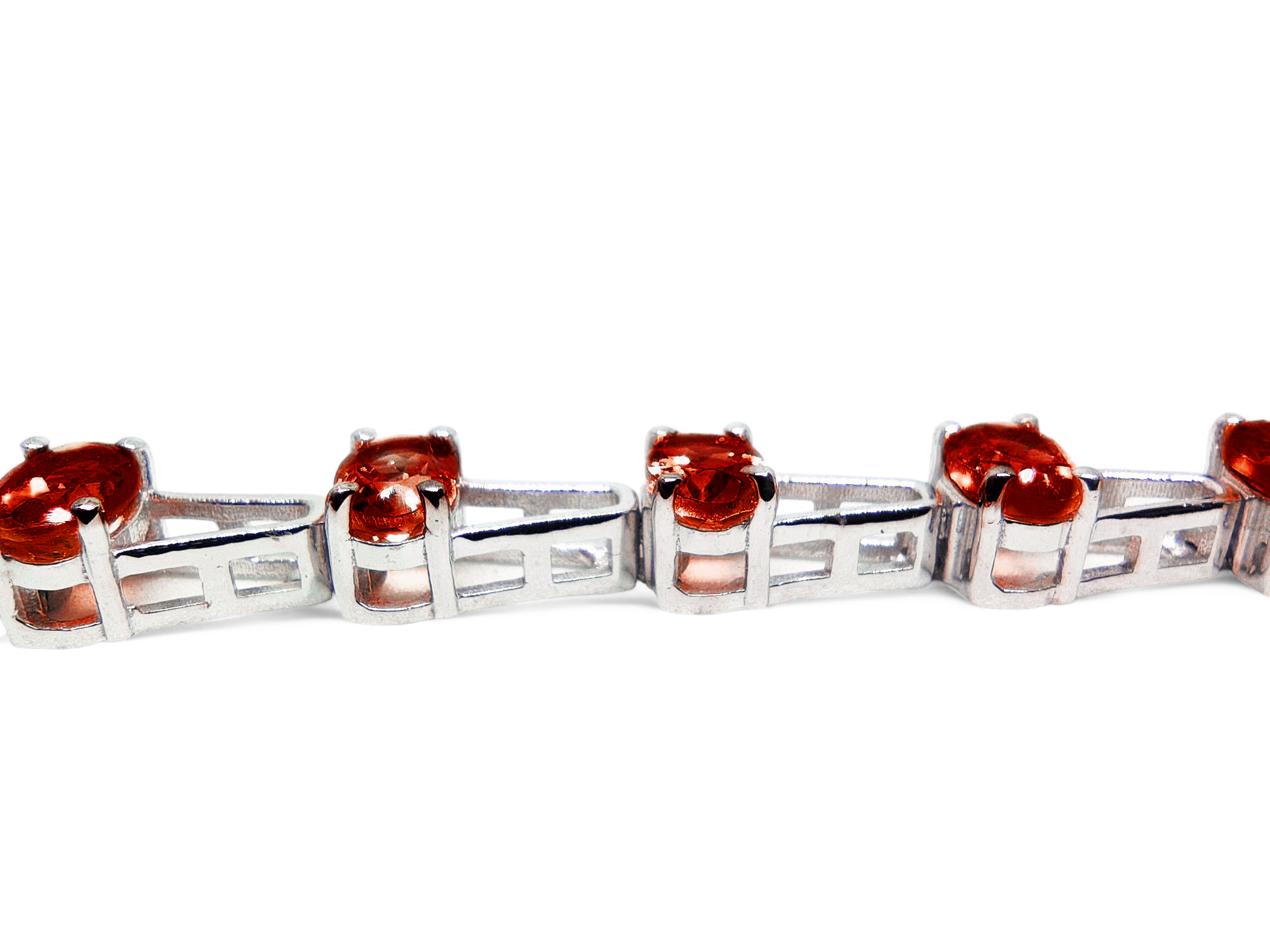 925 Sterling Silver Garnet Bridal Bracelet Natural Garnet Bridal Bracelet Trendy Garnet Silver Bracelet January Birthstone Bracelet