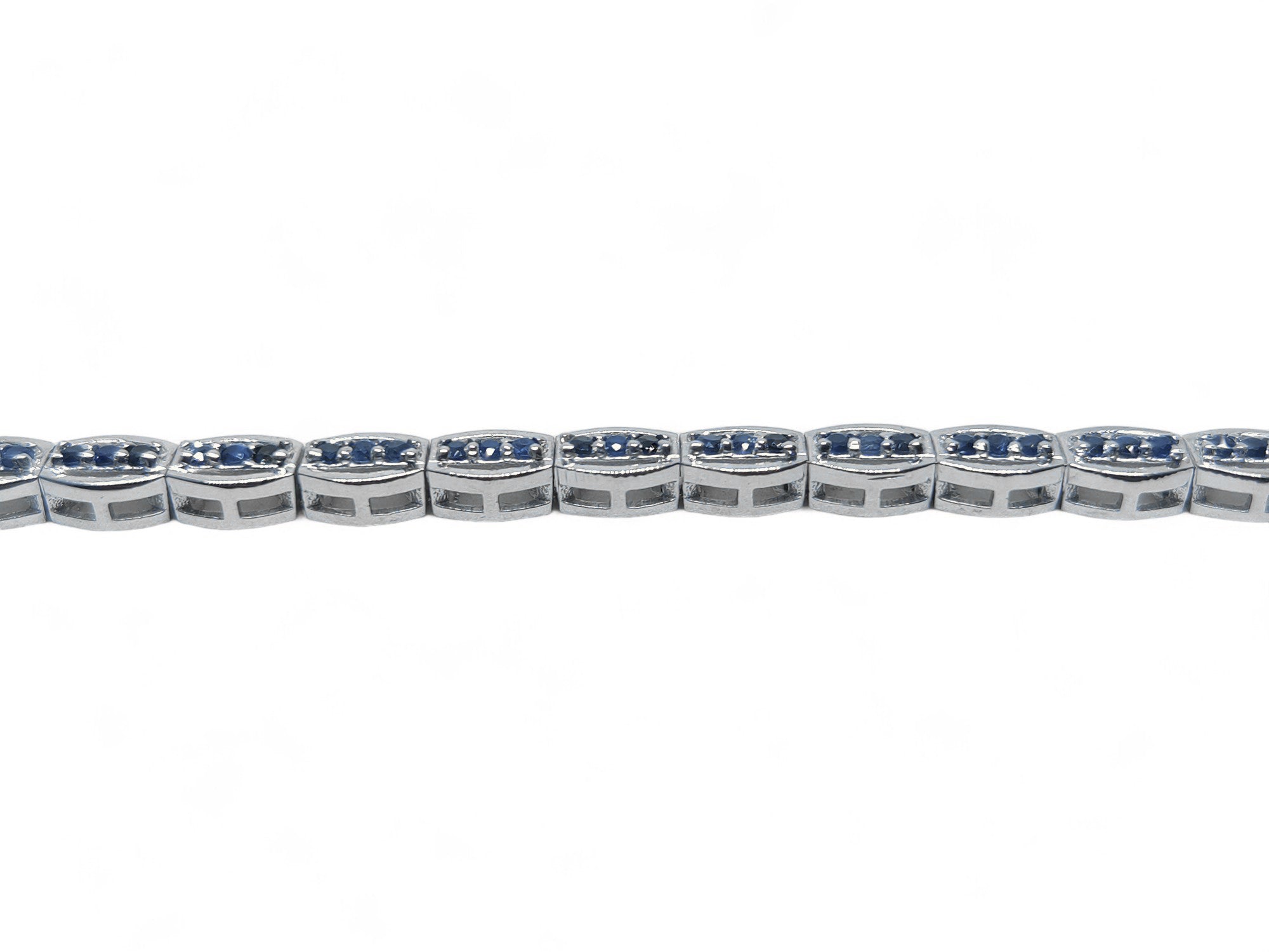 Silver Blue Sapphire Bracelet Dainty Blue Sapphire Bracelet September Birthstone Bracelet Anniversary Gift For Her