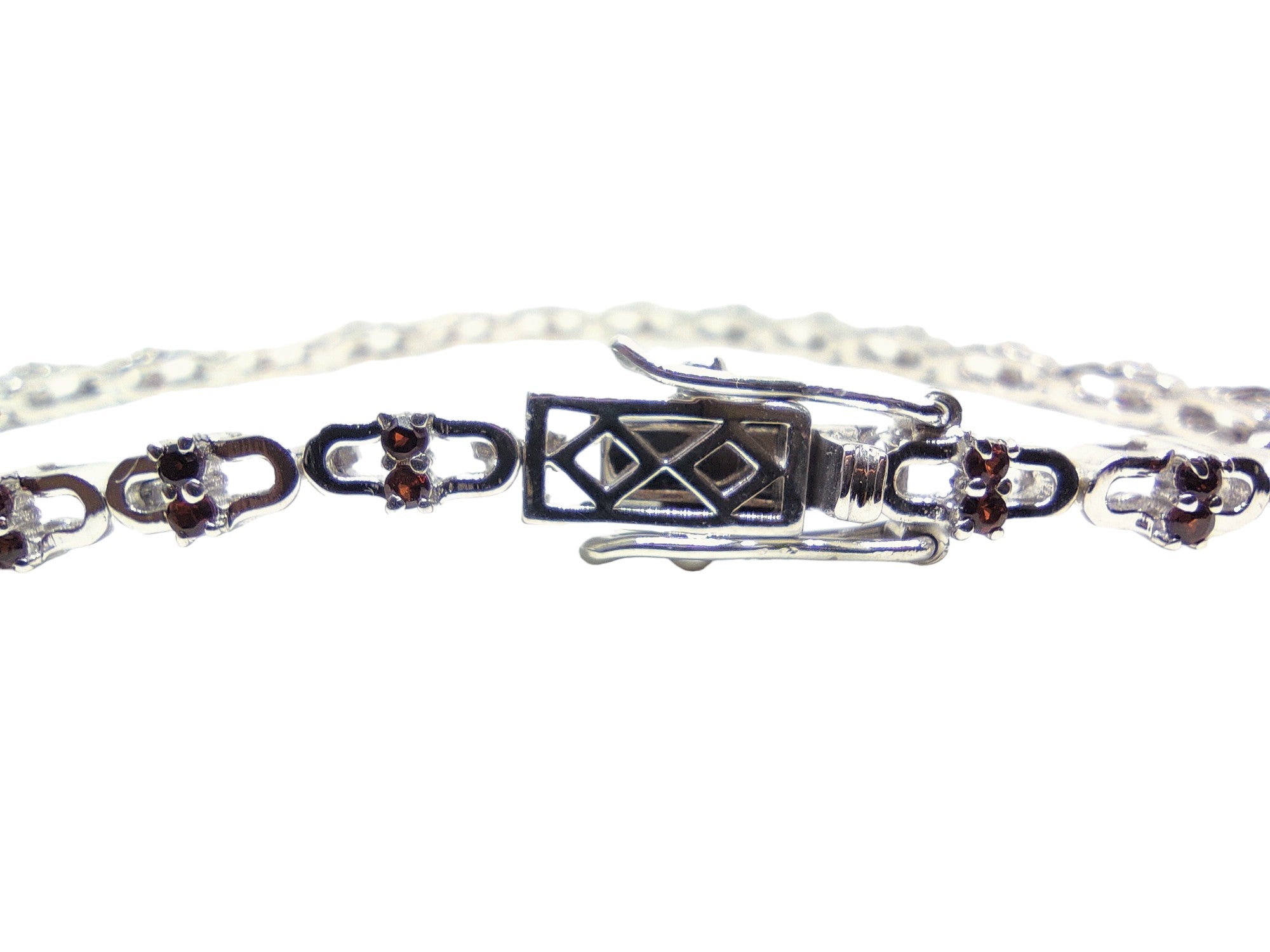 925 Silver Garnet Bracelet Dainty Garnet Bracelet 1.50 mm Round Garnet Bracelet January Birthstone Bracelet Tiny Silver Bracelet For Her