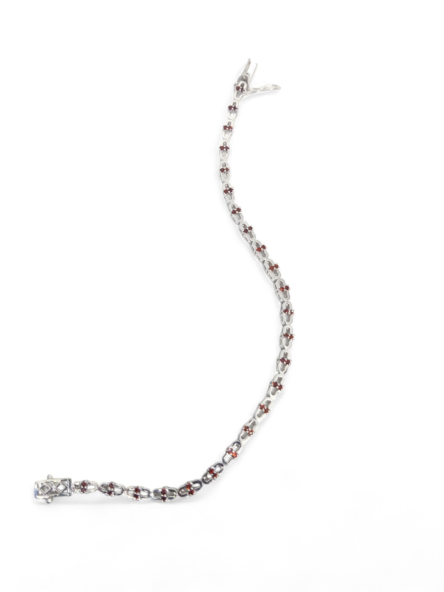 925 Silver Garnet Bracelet Dainty Garnet Bracelet 1.50 mm Round Garnet Bracelet January Birthstone Bracelet Tiny Silver Bracelet For Her