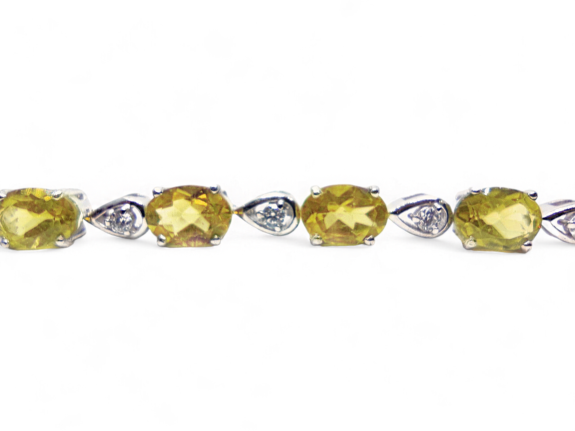 925 Silver Citrine Bracelet Natural Citrine Moissanite Bracelet Bridal Citrine Bracelet November Birthstone Bracelet Yellow Citrine Bracelet