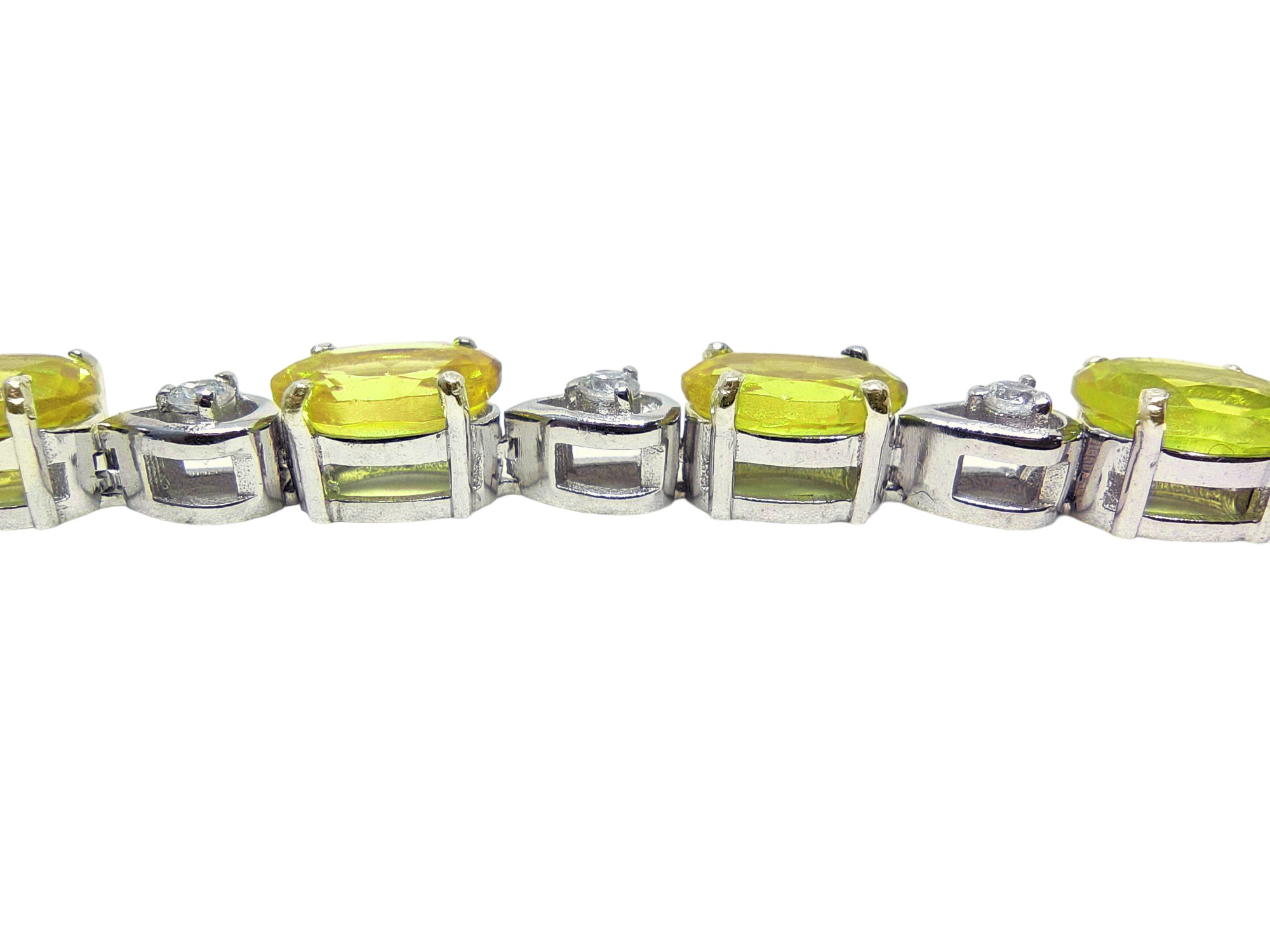 925 Silver Citrine Bracelet Natural Citrine Moissanite Bracelet Bridal Citrine Bracelet November Birthstone Bracelet Yellow Citrine Bracelet